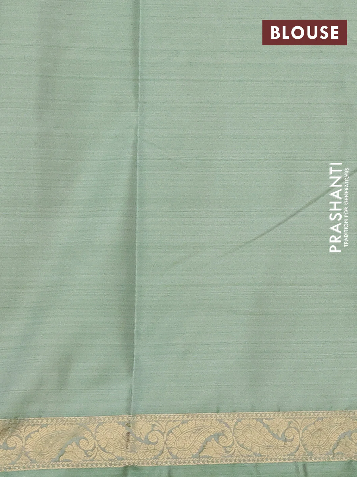 Bangalori semi silk saree cream and pastel green with allover ikat weaves and zari woven border - Image 3