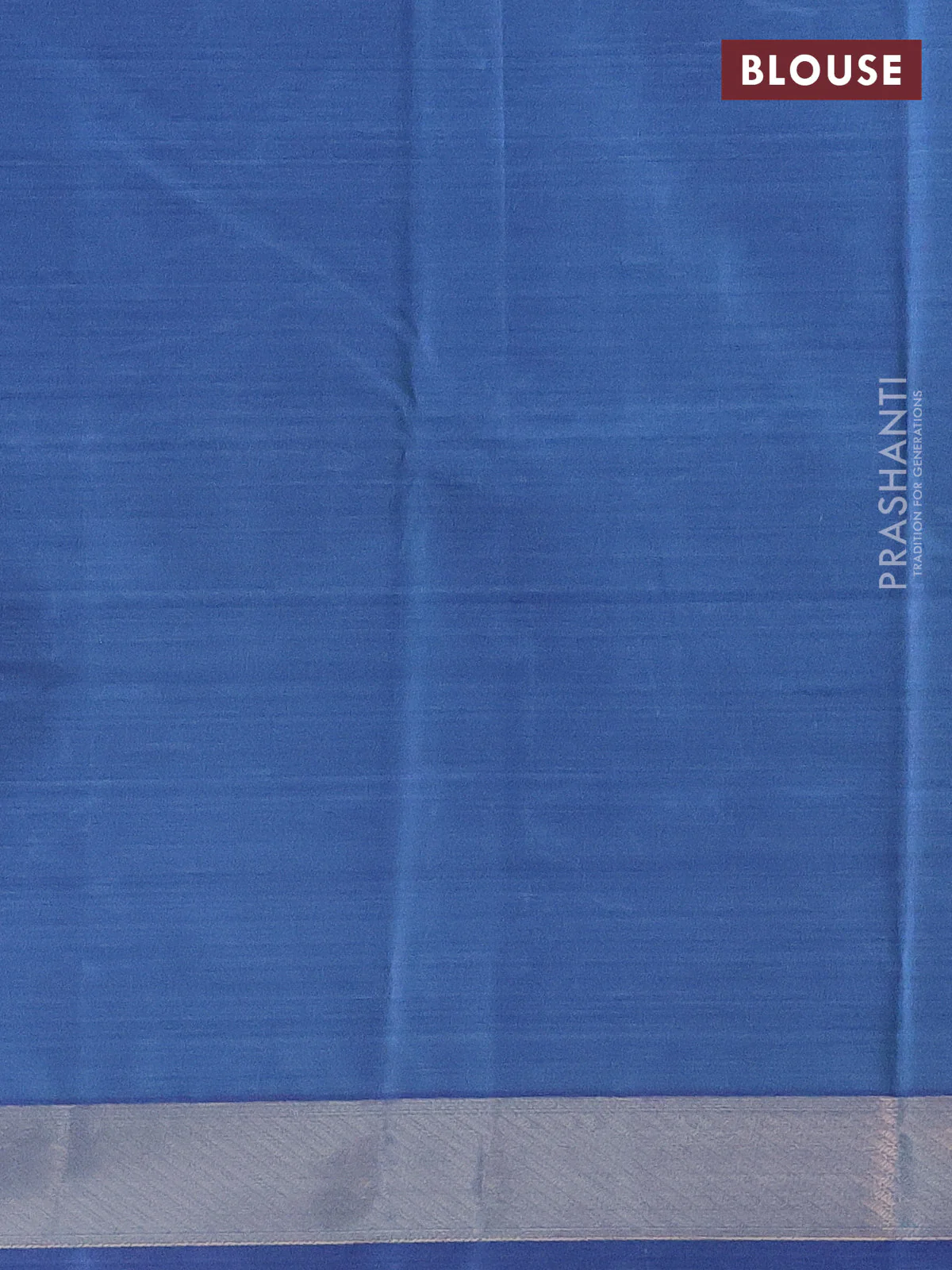 Bangalori semi silk saree light blue with allover elephant ikat butta weaves and zari woven border - Image 3