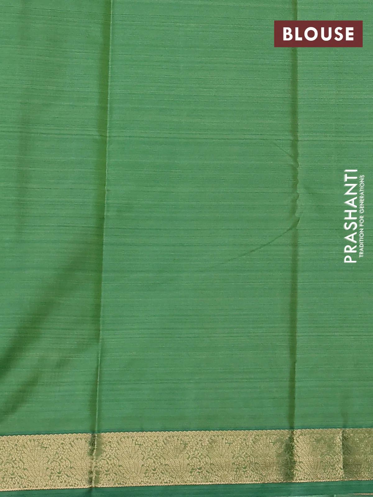 Bangalori semi silk saree light gree and green with allover elephant butta ikat weaves and zari woven border - Image 3