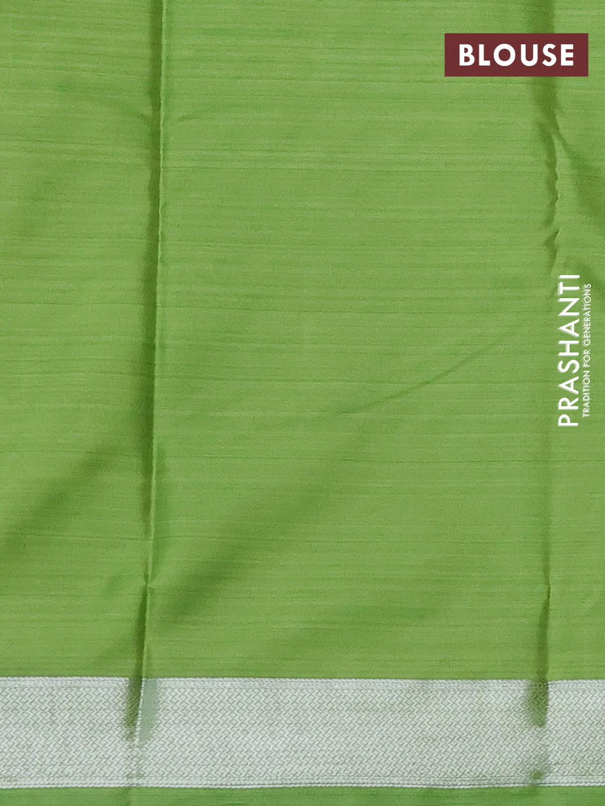 Bangalori semi silk saree light green with allover ikat weaves and zari woven border - Image 3