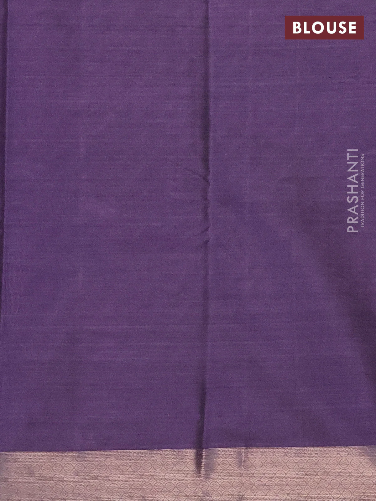 Bangalori semi silk saree mild purple and purple with allover elephant ikat butta weaves and zari woven border - Image 3