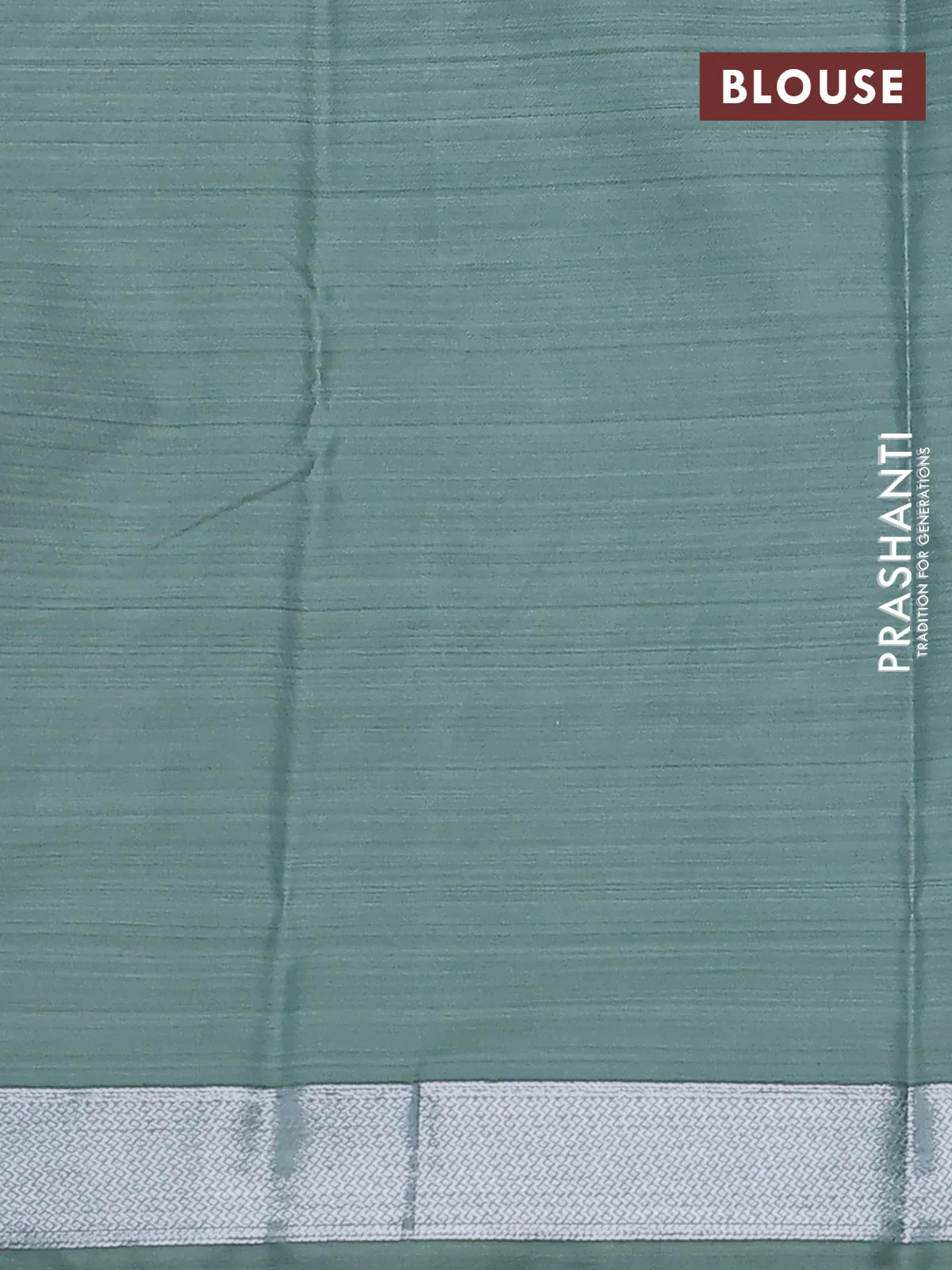 Bangalori semi silk saree pastel green with allover ikat weaves and zari woven border - Image 3