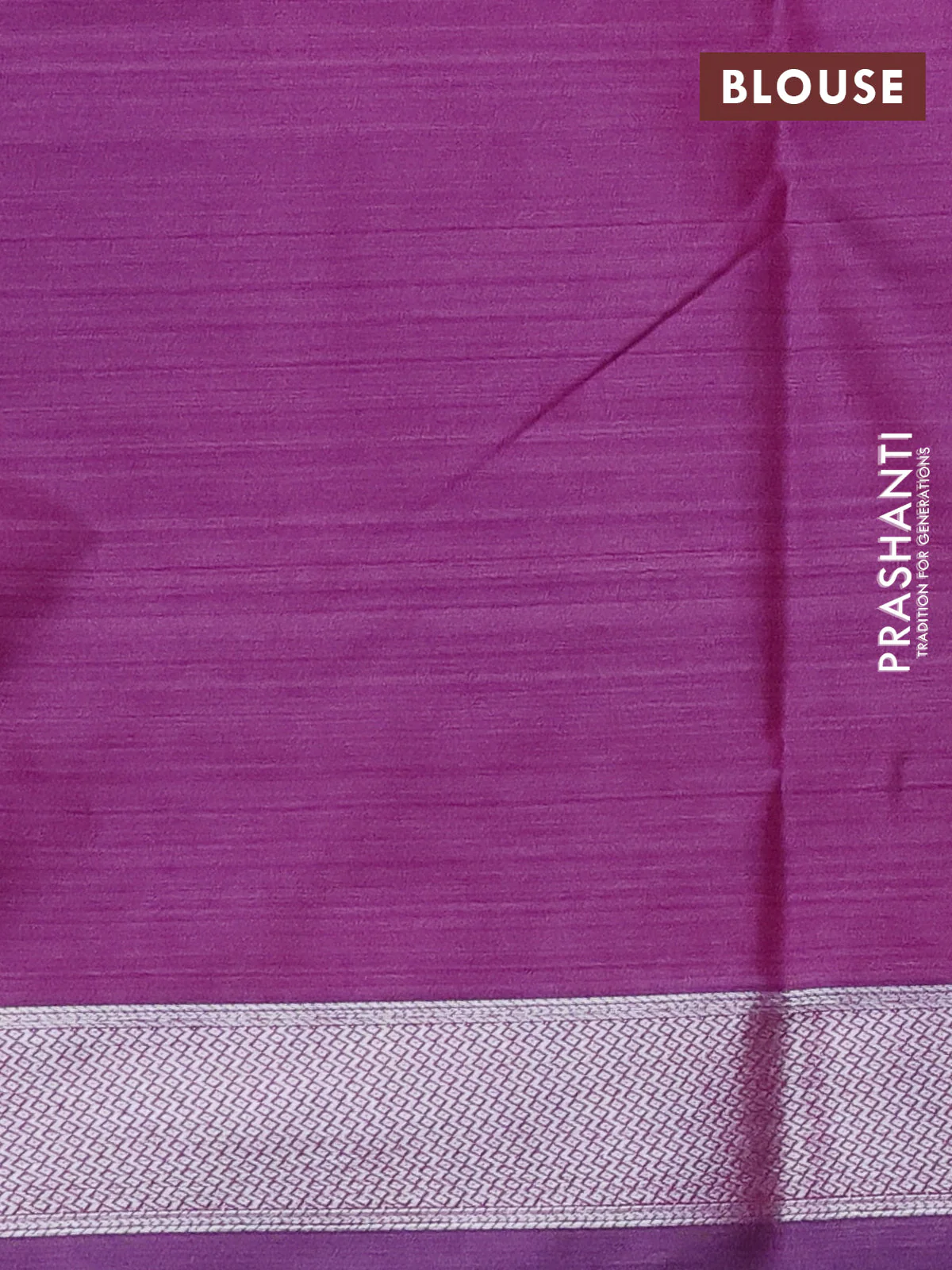 Bangalori semi silk saree purple with allover ikat weaves and zari woven border - Image 3