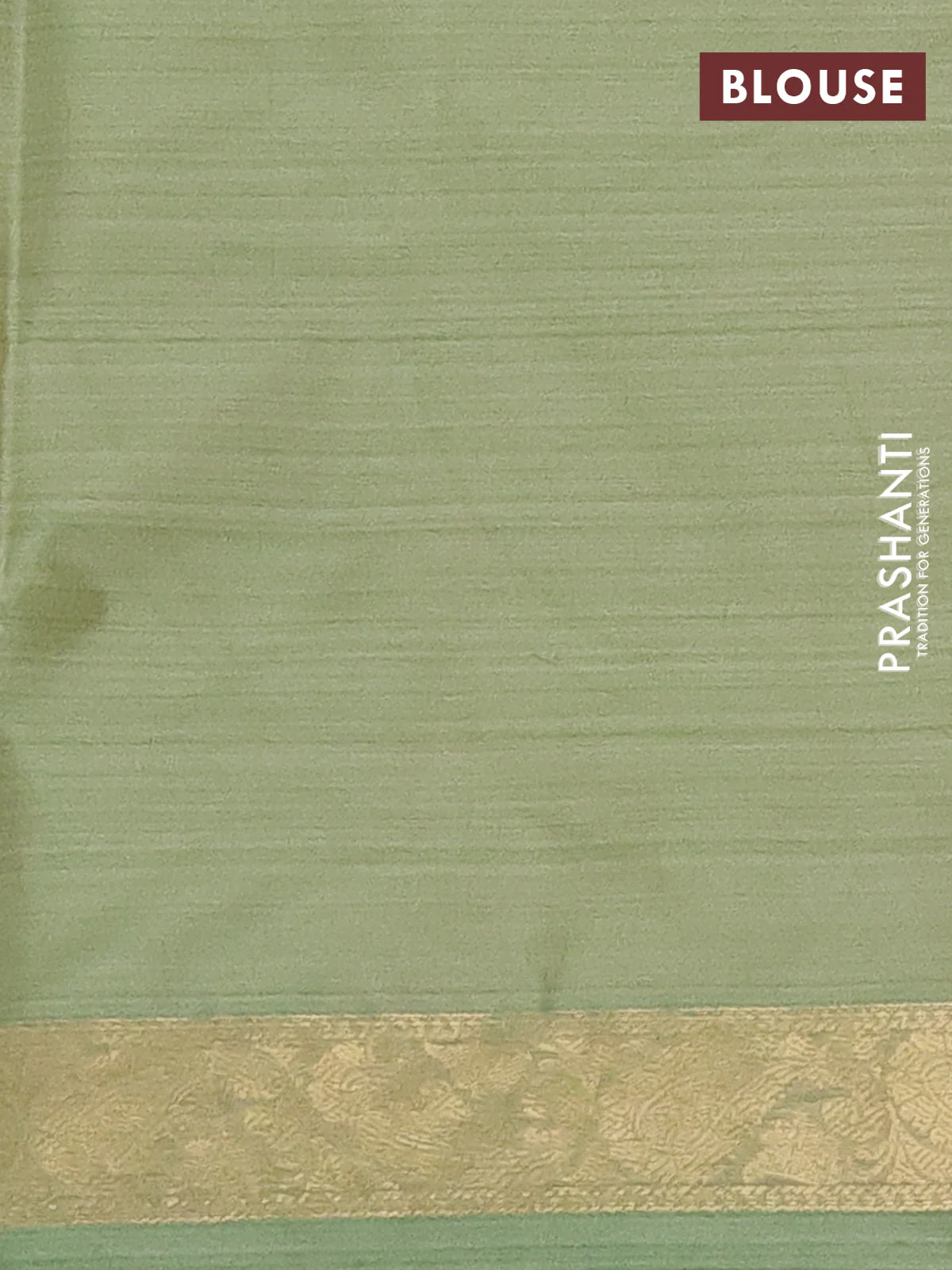 Bangalori semi silk saree sandal and green with allover ikat weaves and zari woven border - Image 3