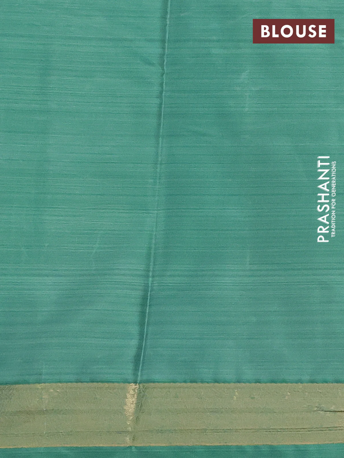 Bangalori semi silk saree teal green shade and green with allover elephant butta ikat weaves and zari woven border - Image 3
