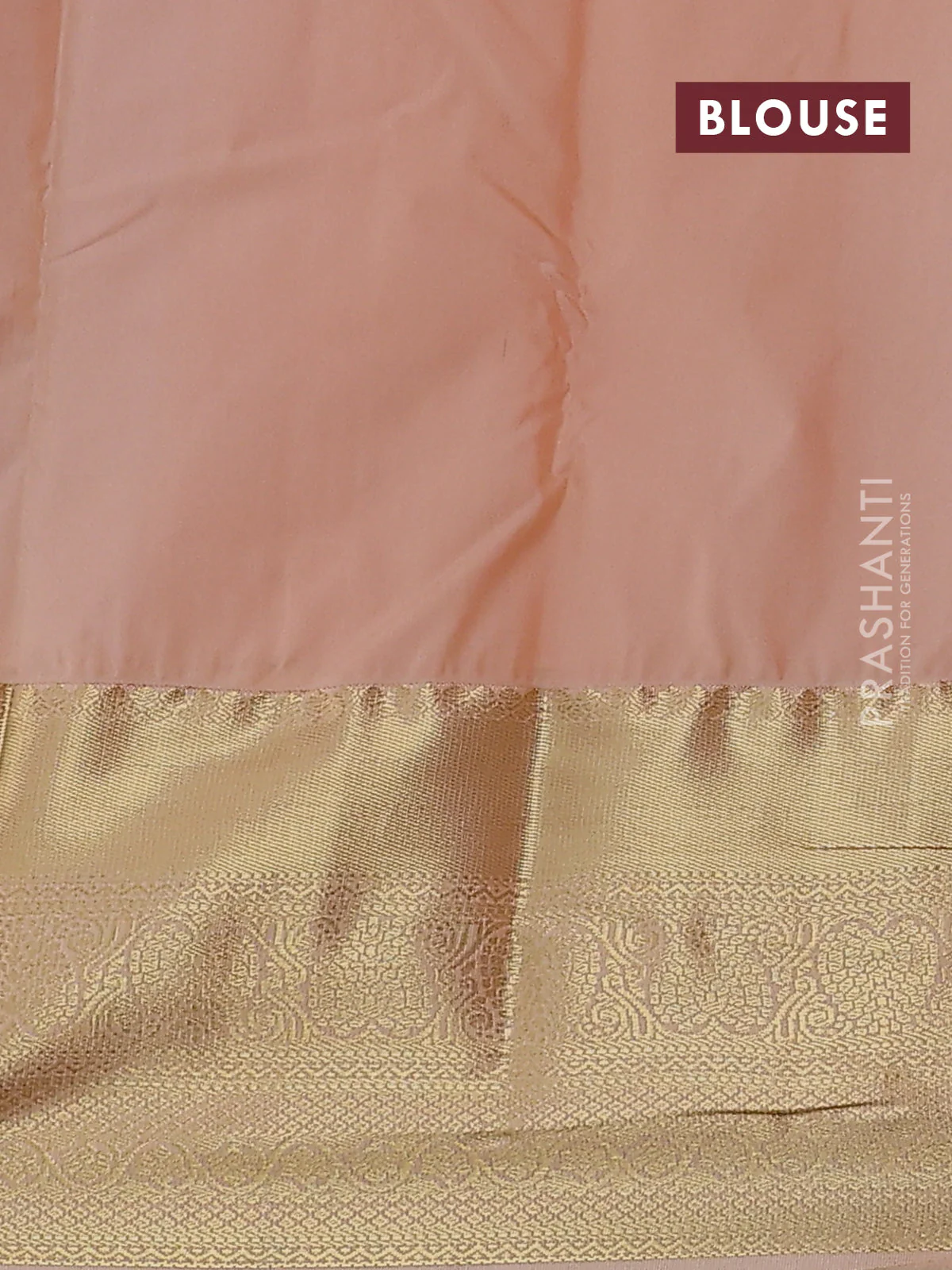 Bangalori silk saree blue and peach shade with zari woven buttas and zari woven border - Image 2