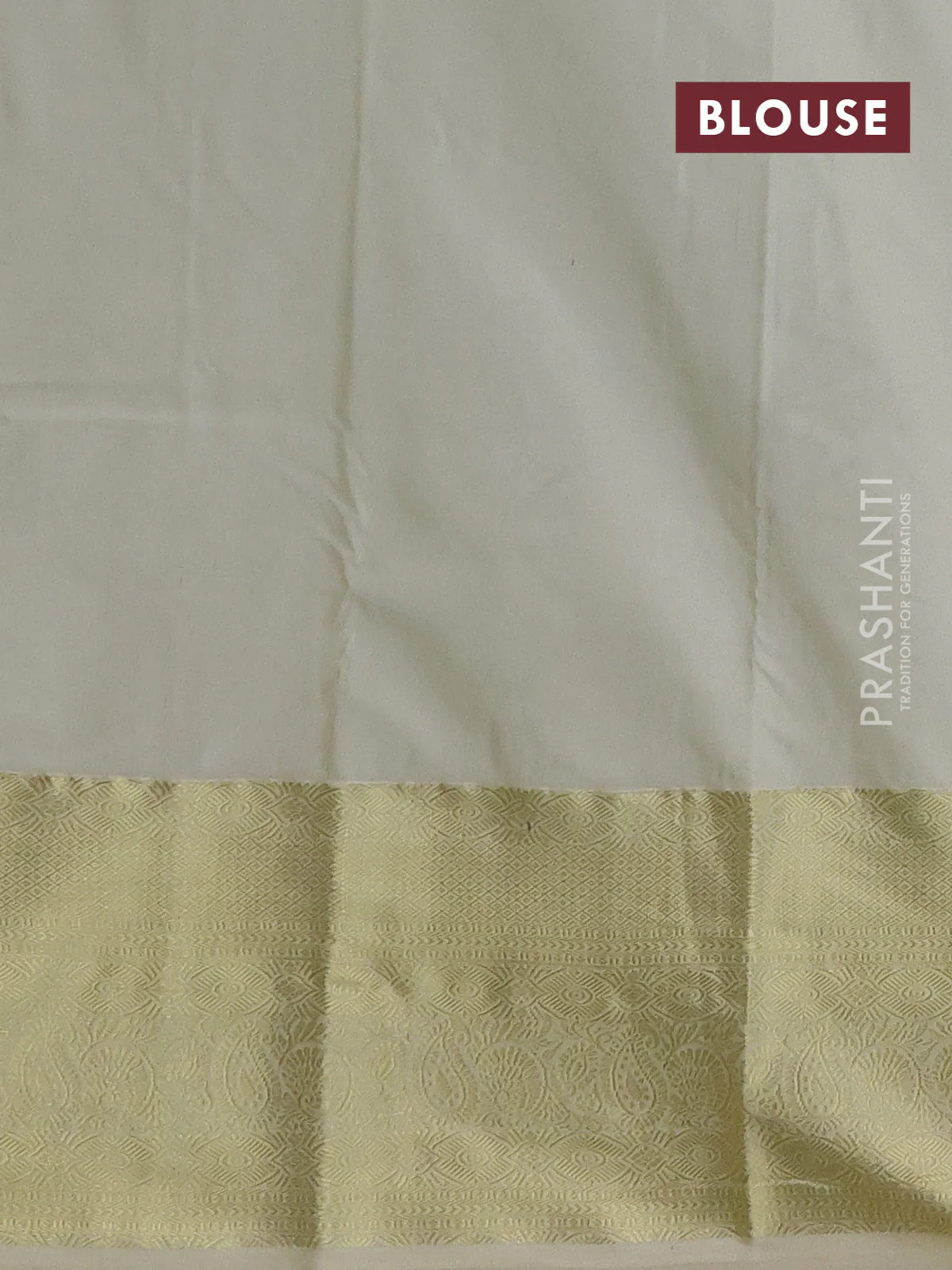 Bangalori silk saree cs blue and cream with zari woven buttas and zari woven border - Image 2