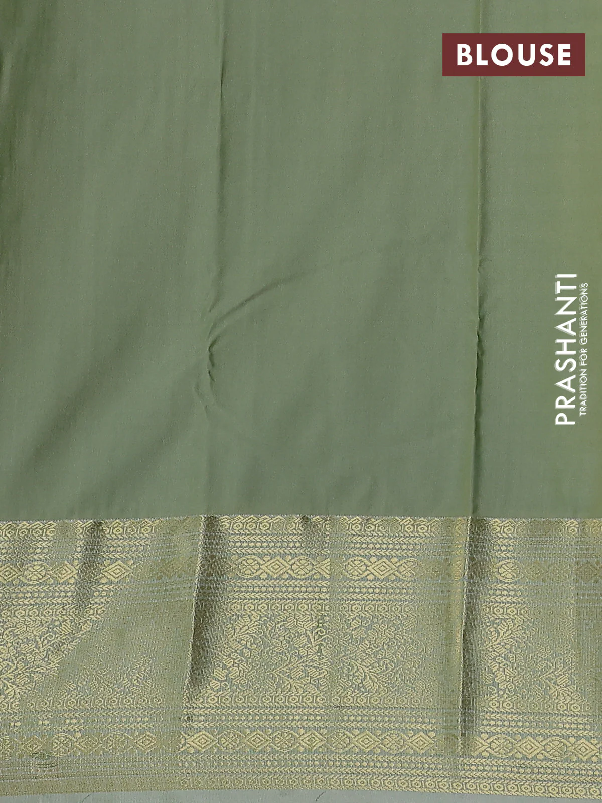 Bangalori silk saree cs blue and pista green shade with zari woven buttas and zari woven border - Image 2