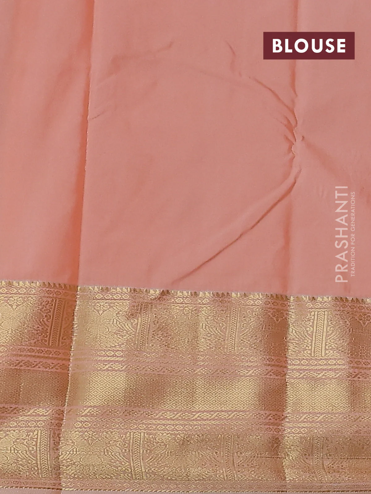 Bangalori silk saree cs blue and sandal with zari woven buttas and zari woven border - Image 2