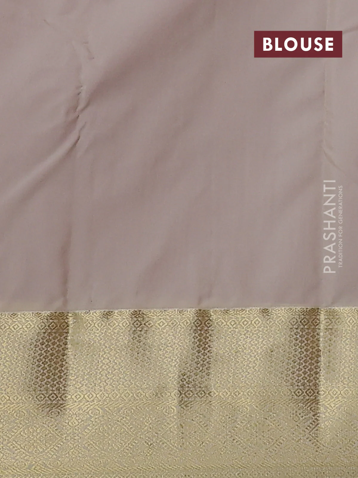 Bangalori silk saree dark magenta pink and cream with zari woven buttas and zari woven border - Image 2