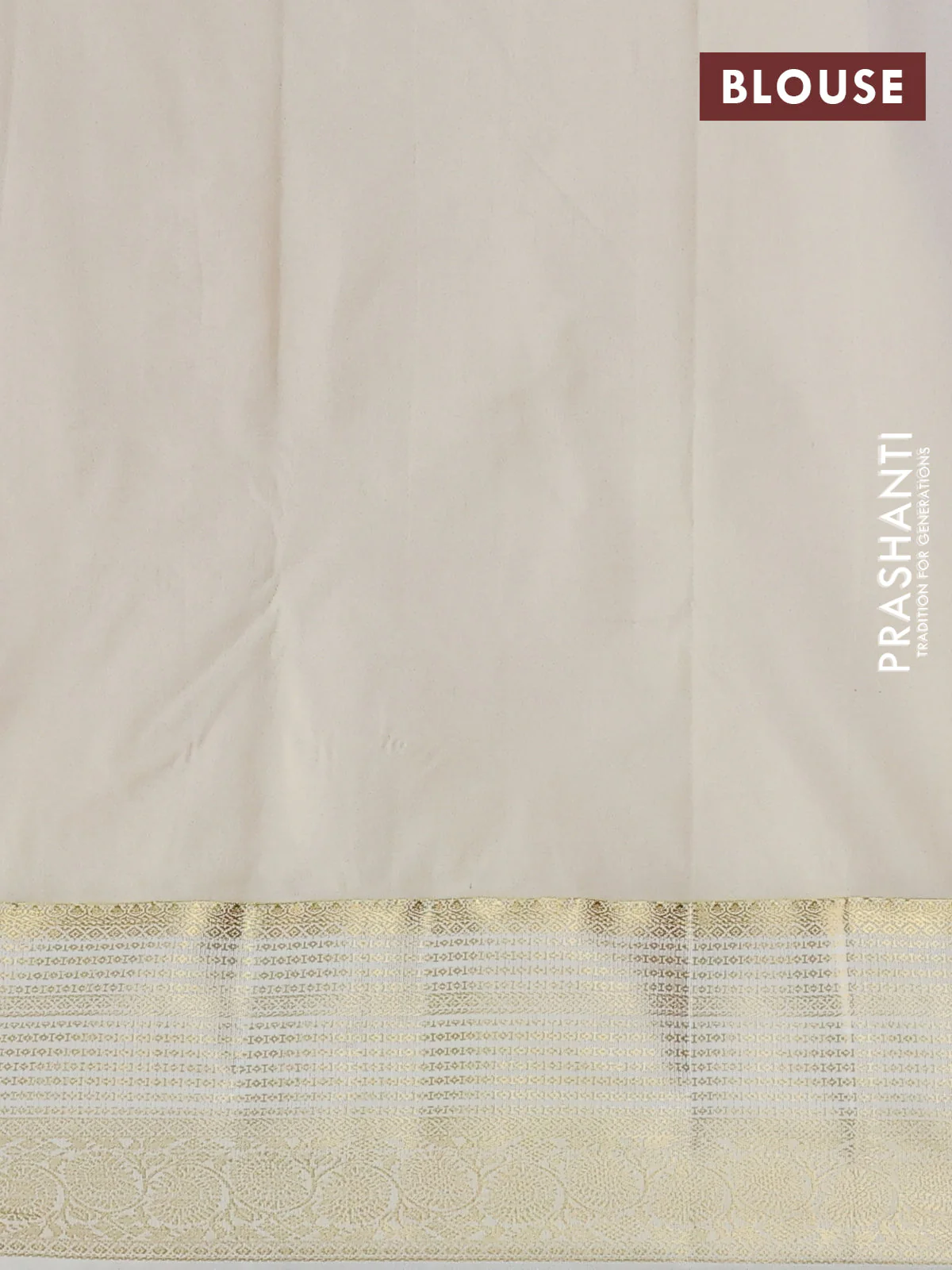 Bangalori silk saree dark pink and off white with zari woven buttas and zari woven border - Image 2