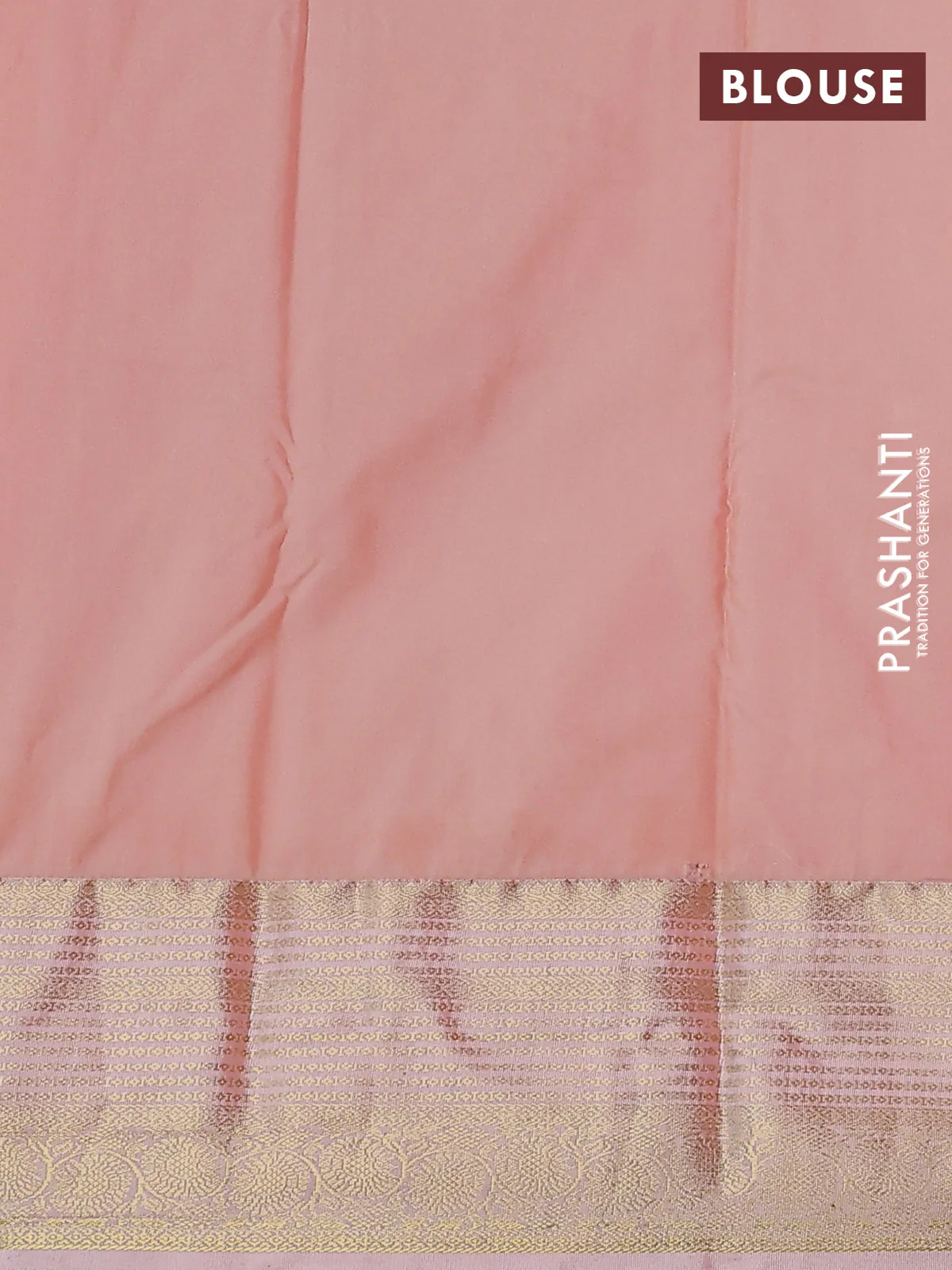 Bangalori silk saree dark pink and pastel peach with zari woven buttas and zari woven border - Image 2