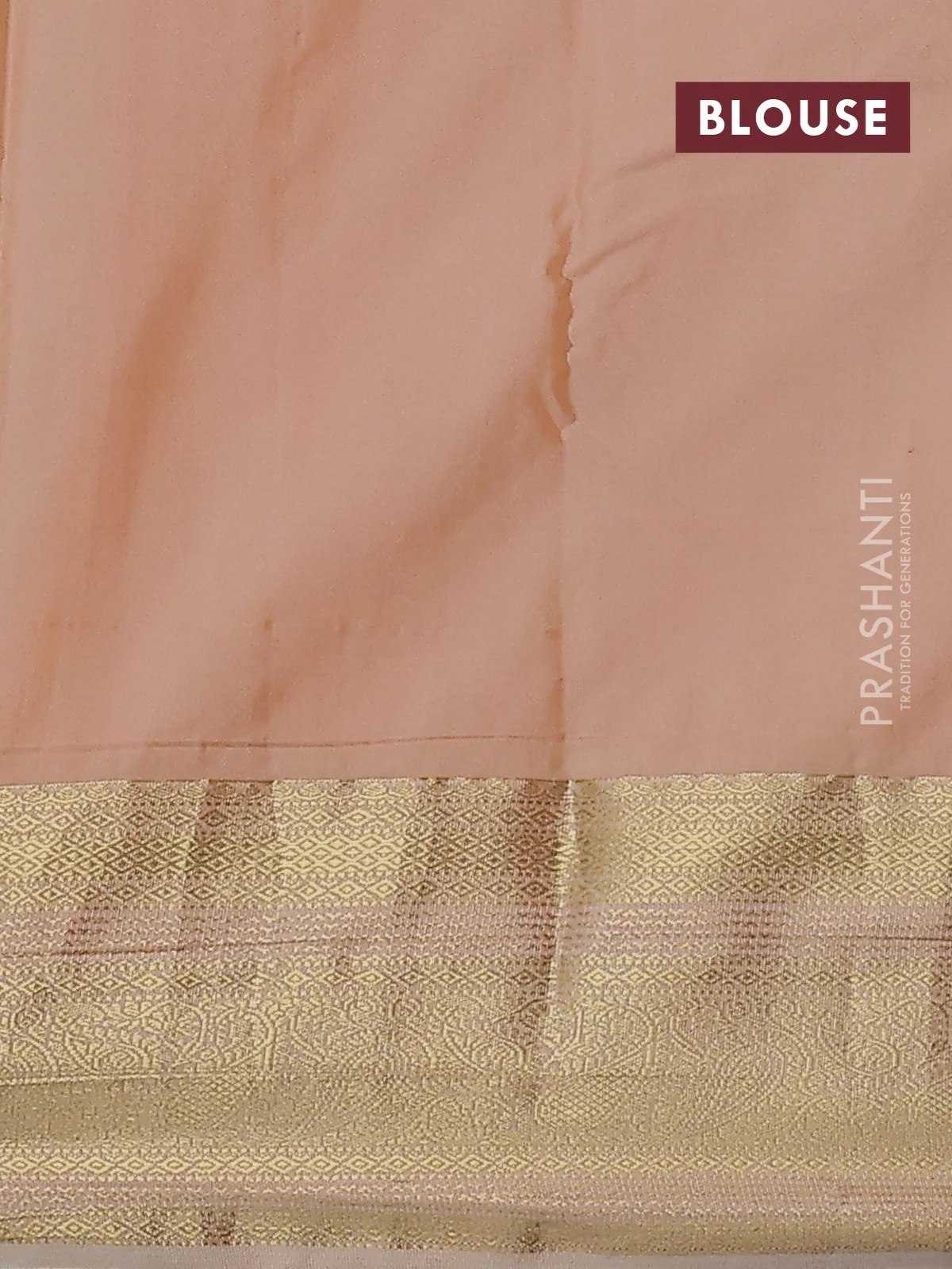 Bangalori silk saree dual shade of green and sandal with zari woven buttas and zari woven border - Image 2