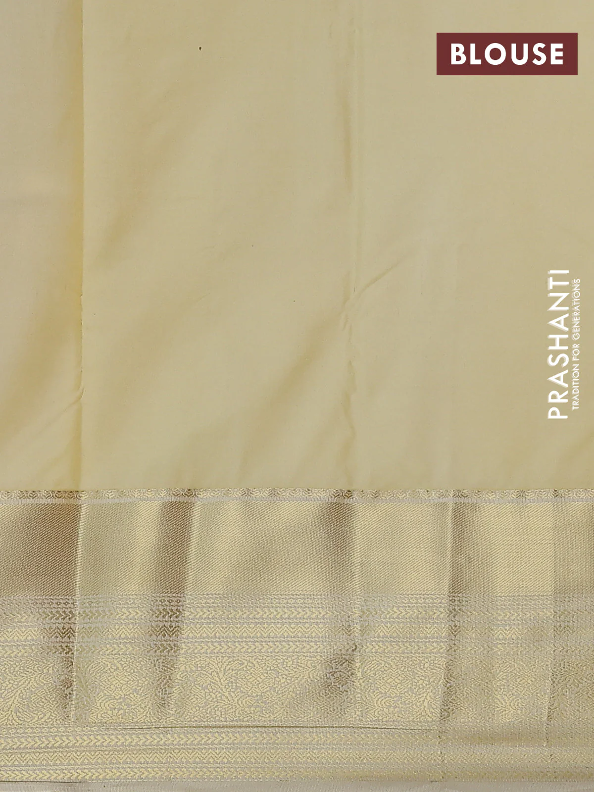 Bangalori silk saree dual shade of rust and cream with zari woven buttas and long zari woven border - Image 2