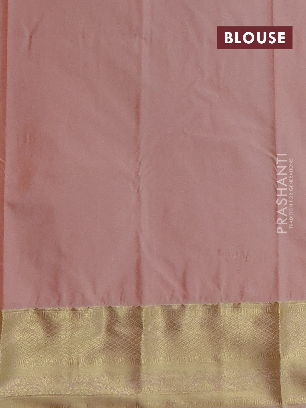 Bangalori silk saree green and sandal with allover zari stripe pattern and zari woven border - Image 2
