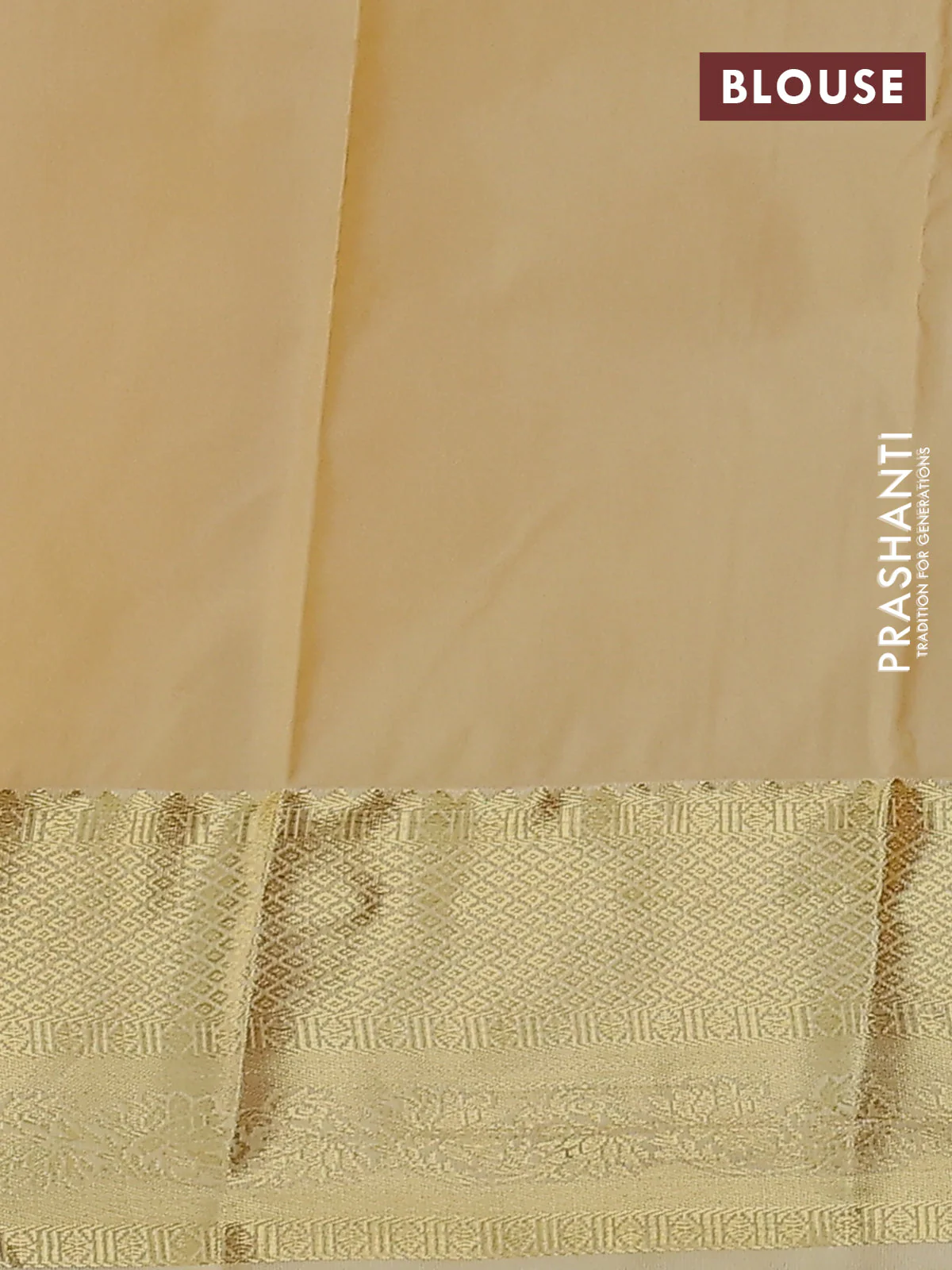 Bangalori silk saree maroon and cream with allover zari stripe pattern and zari woven border - Image 2