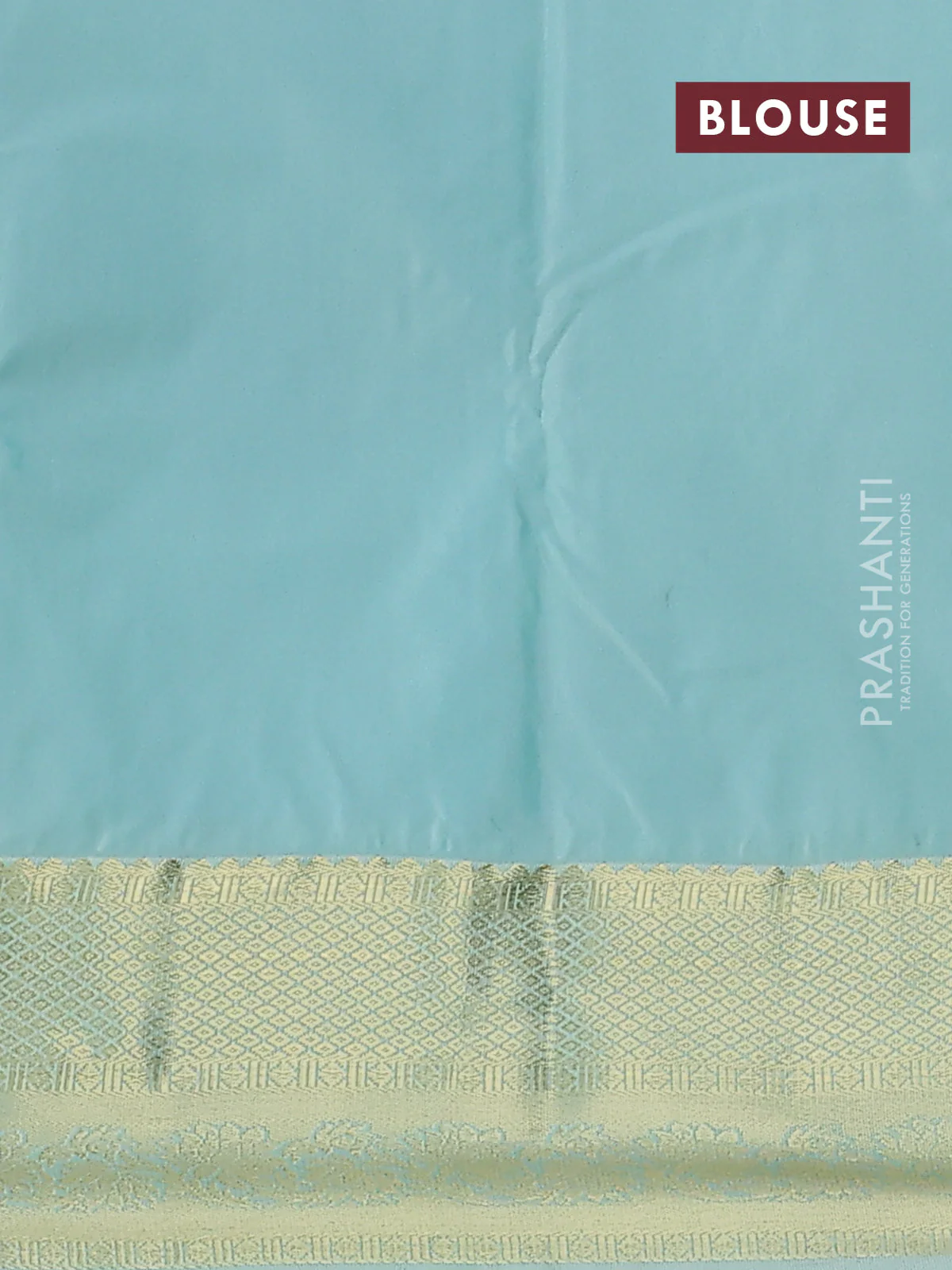 Bangalori silk saree maroon and pastel green with allover zari stripe pattern and zari woven border - Image 2