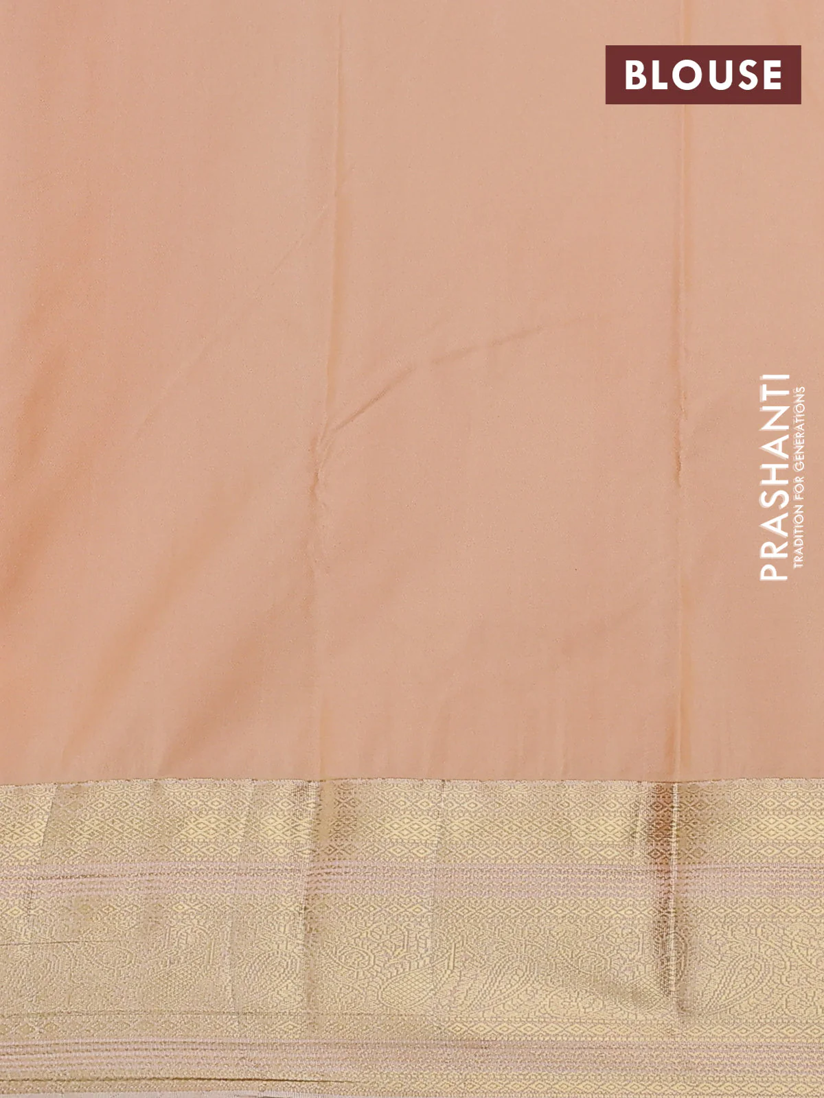 Bangalori silk saree navy blue and sandal with zari woven buttas and zari woven border - Image 2