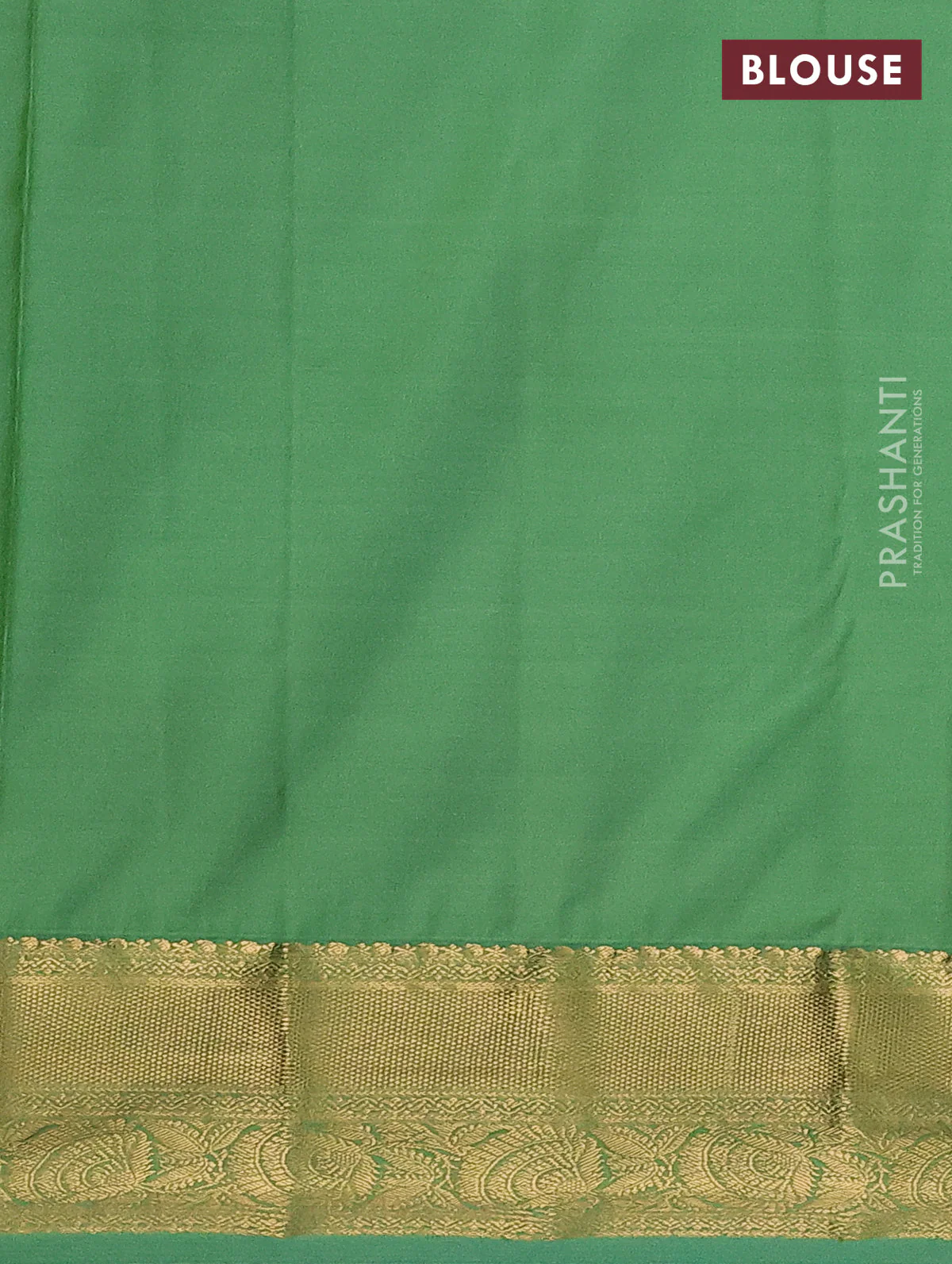 Bangalori silk saree orange and green shade with zari woven buttas and zari woven border and Butta style - Image 3