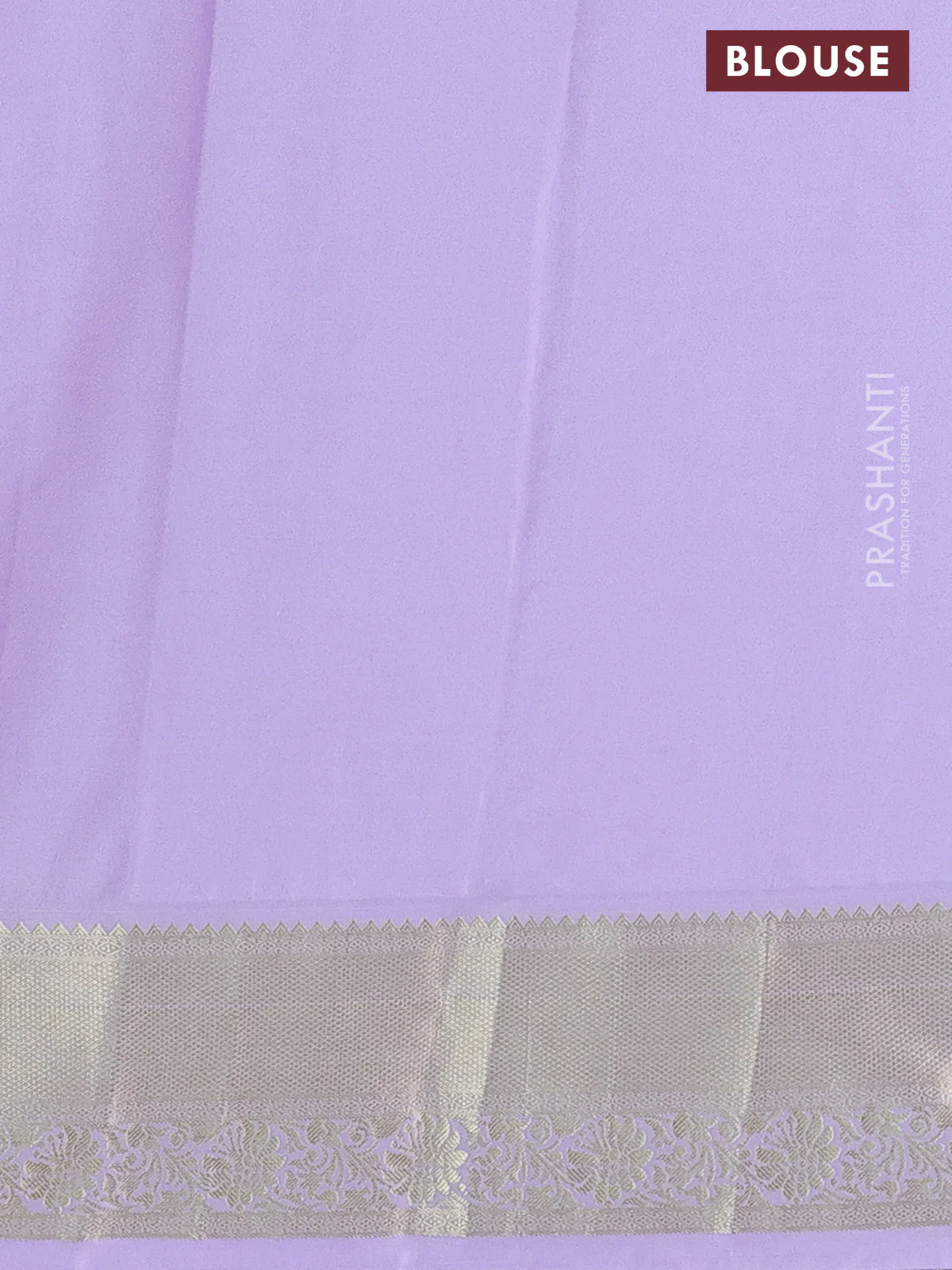 Bangalori silk saree peacock green and lavender with allover zari weaves and zari woven border - Image 3