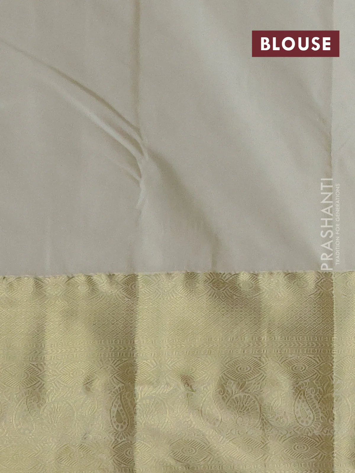Bangalori silk saree purple and cream with zari woven buttas and zari woven border - Image 2