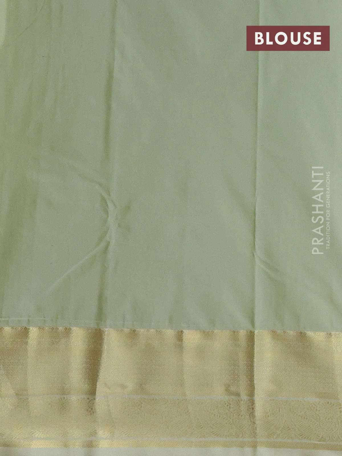 Bangalori silk saree purple and pista green with zari woven buttas and zari woven border - Image 2