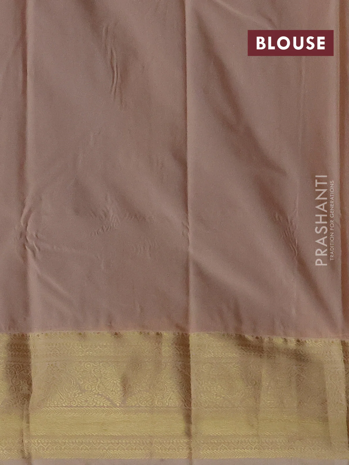 Bangalori silk saree purple and sandal with zari woven buttas and zari woven border - Image 2