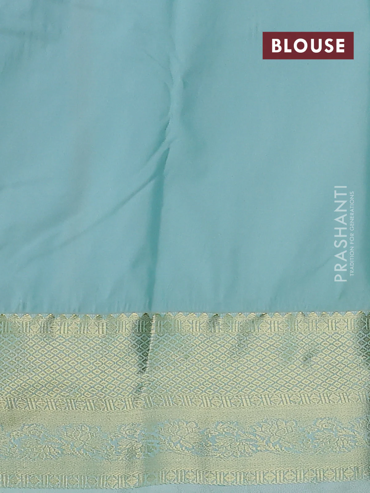 Bangalori silk saree rust shade and pastel green with allover zari stripe pattern and zari woven border - Image 2