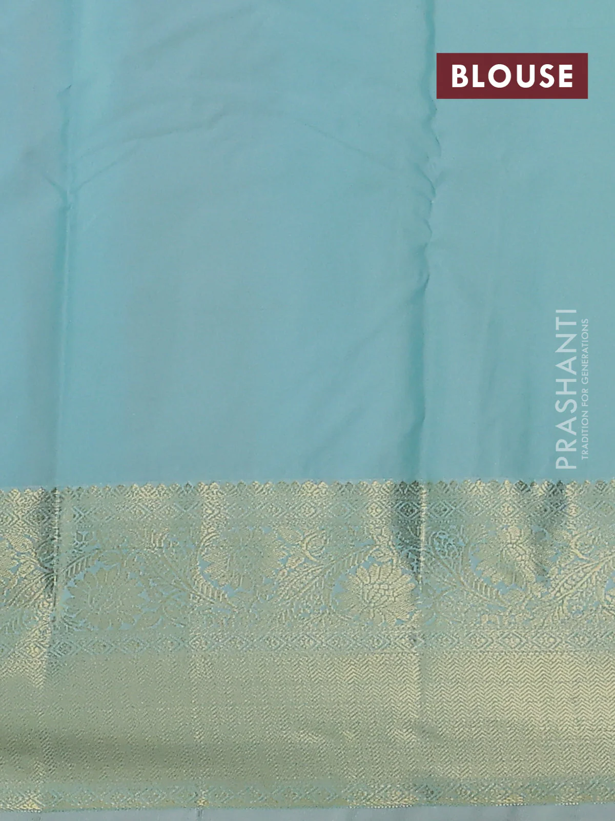 Bangalori silk saree rustic orange and teal shade with allover zari weaves and zari woven border - Image 2