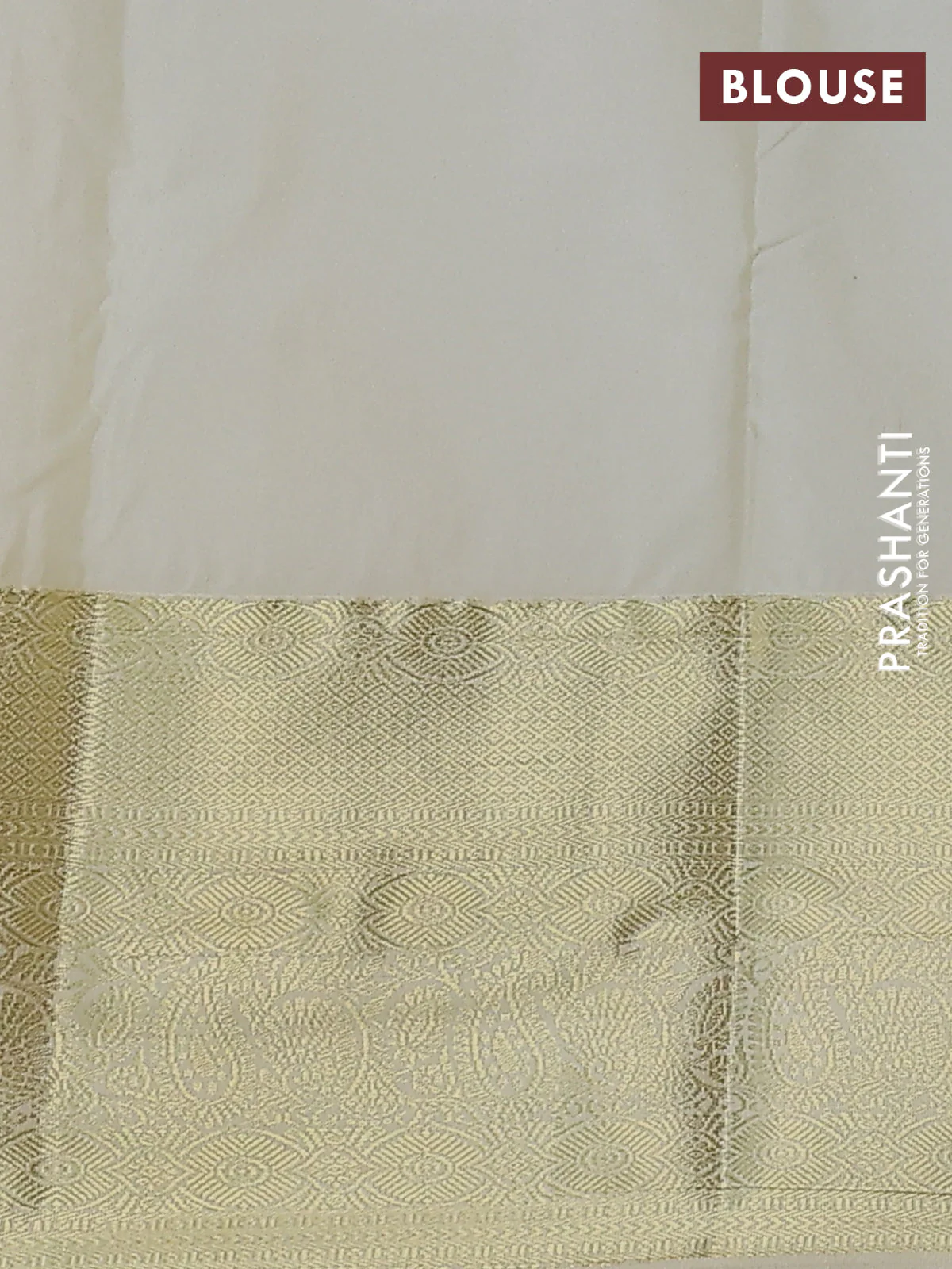Bangalori silk saree teal green and cream with zari woven buttas and zari woven border - Image 2