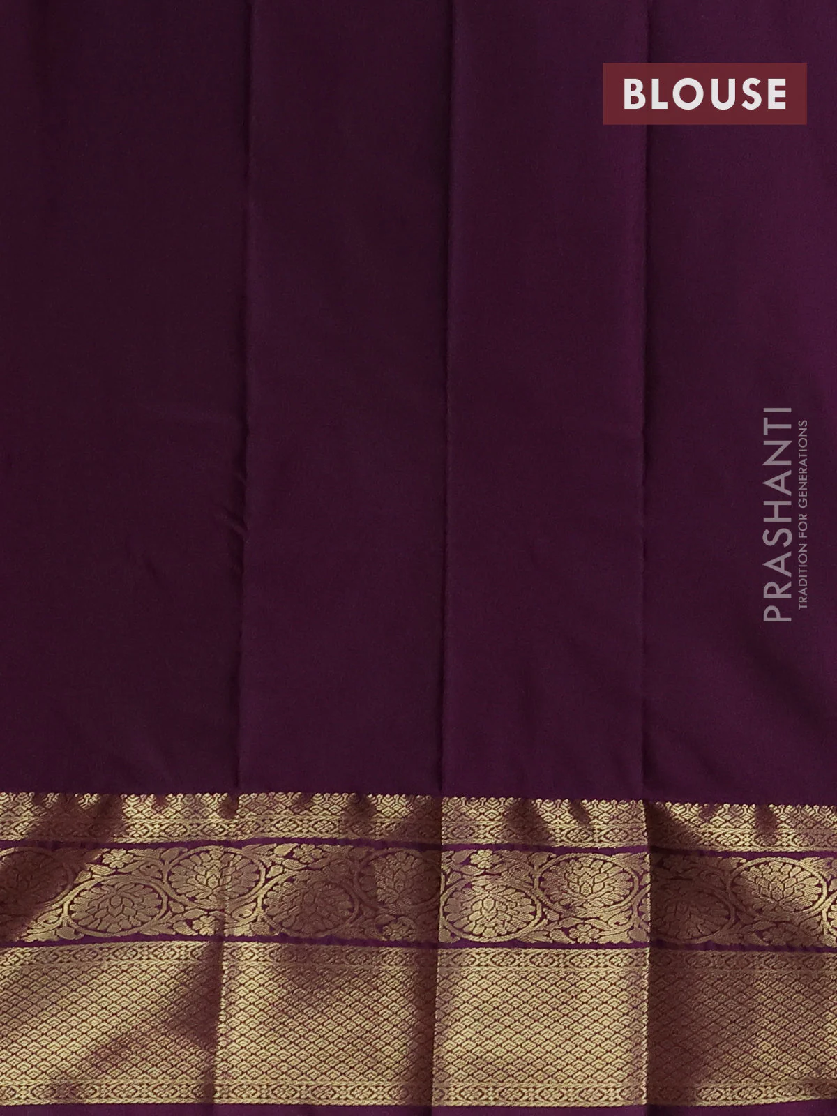 Bangalori silk saree teal green and deep purple with zari woven buttas and zari woven border - Image 2