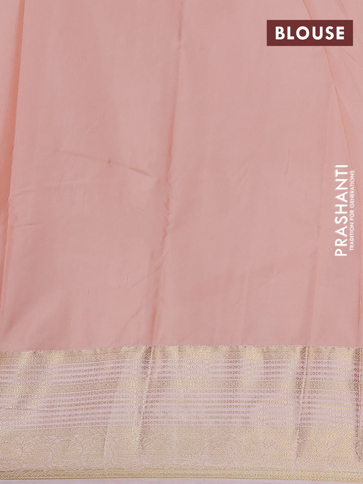 Bangalori silk saree teal green and pastel peach with zari woven buttas and zari woven border - Image 2
