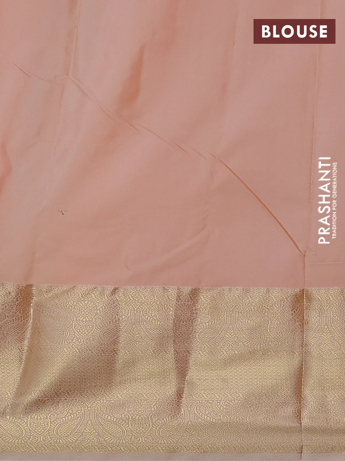 Bangalori silk saree teal green and sandal with zari woven buttas and zari woven border - Image 2