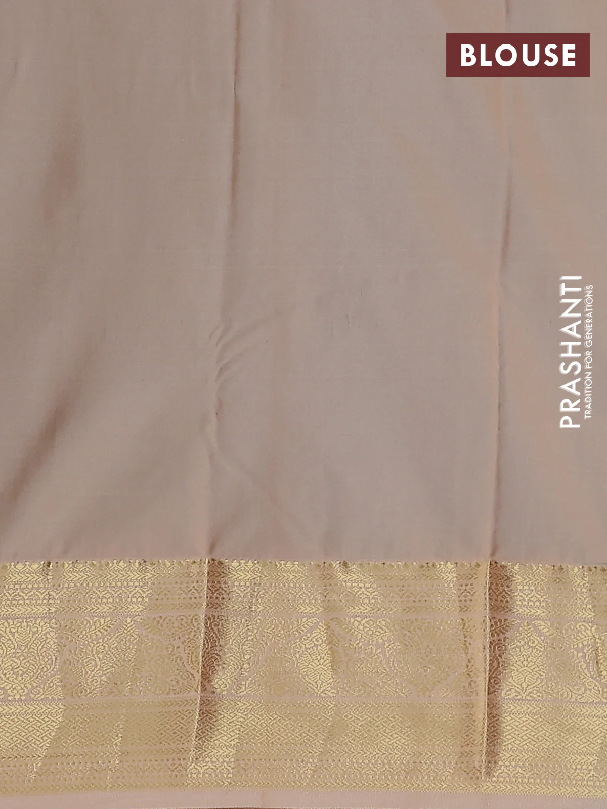 Bangalori silk saree teal green shade and sandal with zari woven buttas and zari woven border - Image 2