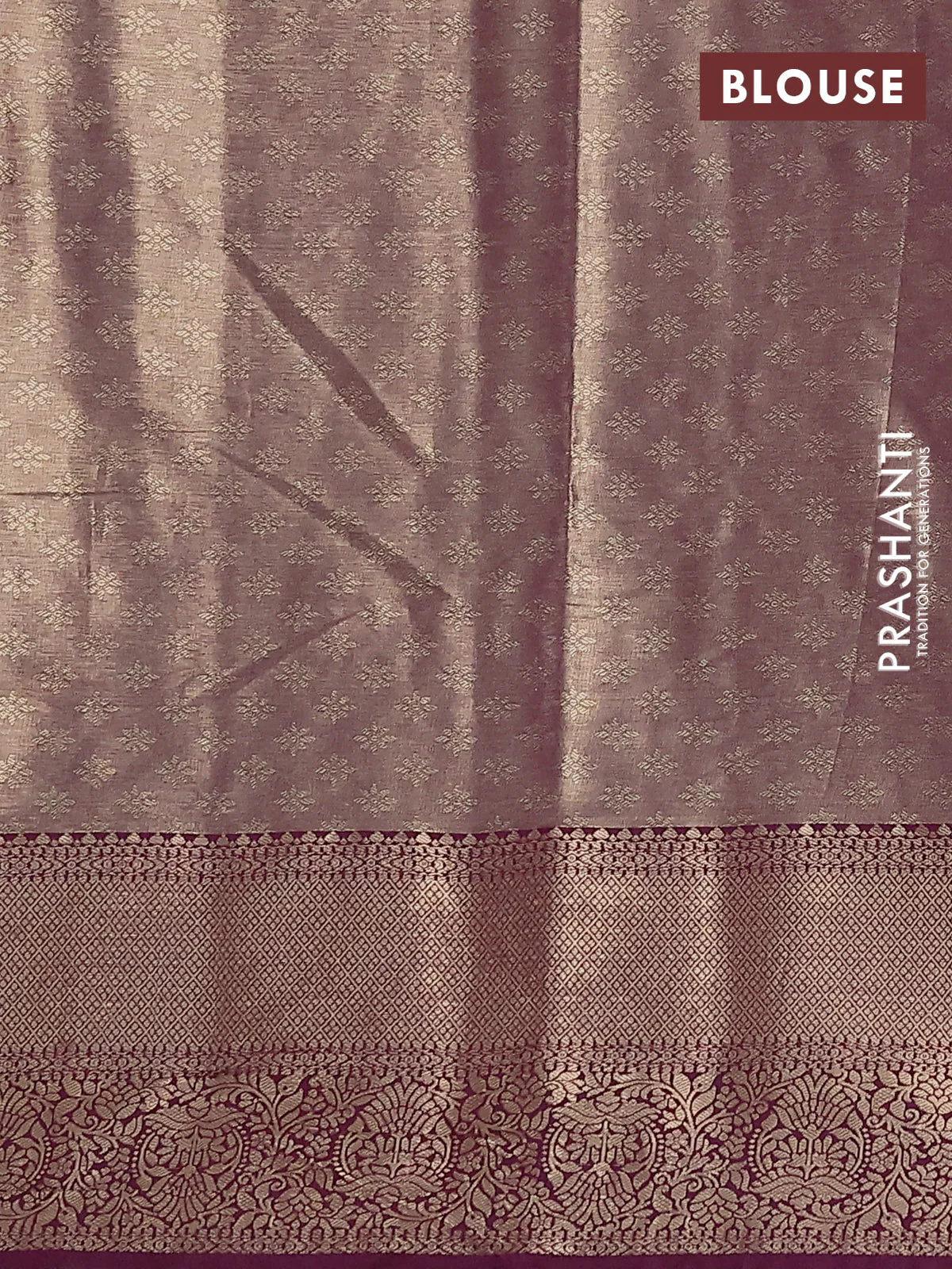 Bangalori tissue silk saree lime yellow and deep purple with zari woven brocade weaves and zari woven border - Image 3