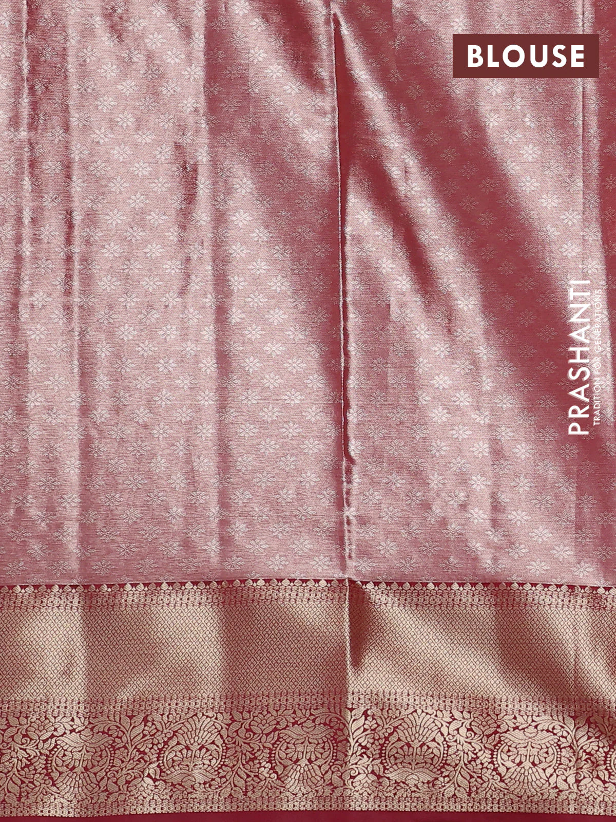 Bangalori tissue silk saree sandal and maroon with zari woven brocade weaves and zari woven border - Image 3