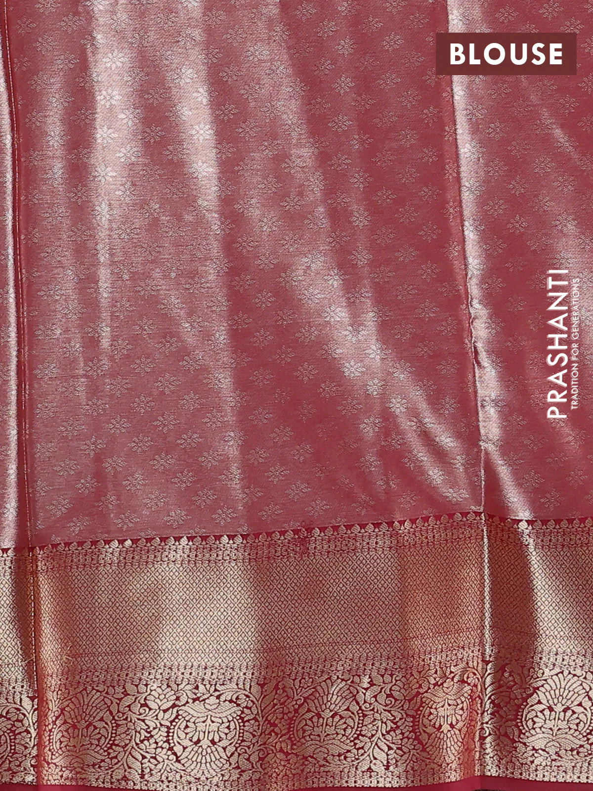 Bangalori tissue silk saree teal green and maroon with zari woven brocade weaves and zari woven border - Image 3