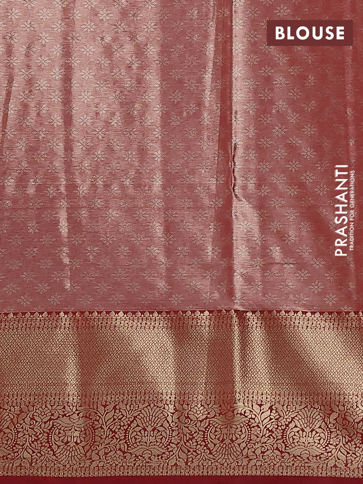 Bangalori tissue silk saree teal green and maroon with zari woven brocade weaves and zari woven border - Image 3