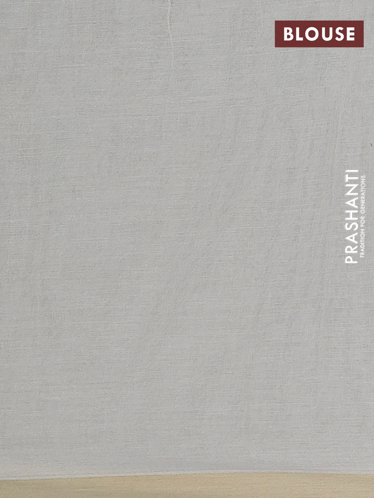 Bengal soft cotton saree beige with thread woven buttas and piping border - Image 4