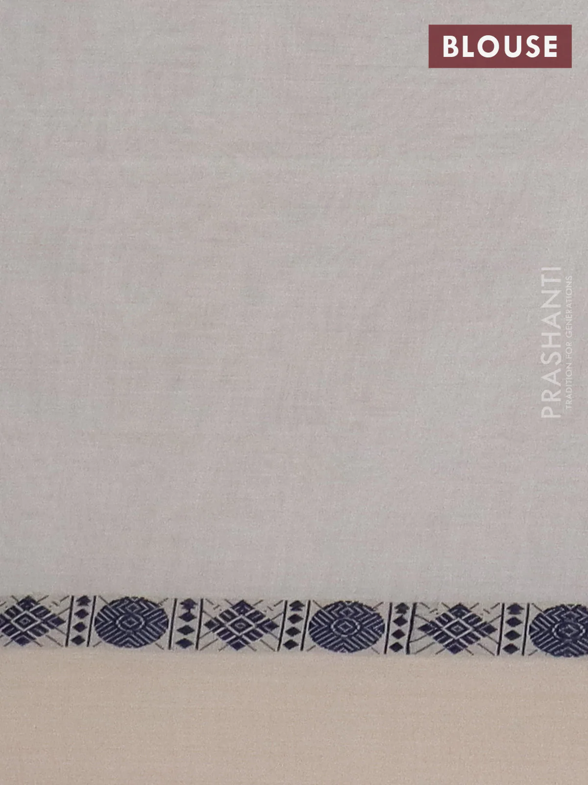 Bengal soft cotton saree beige with thread woven buttas and thread woven simple border - Image 4