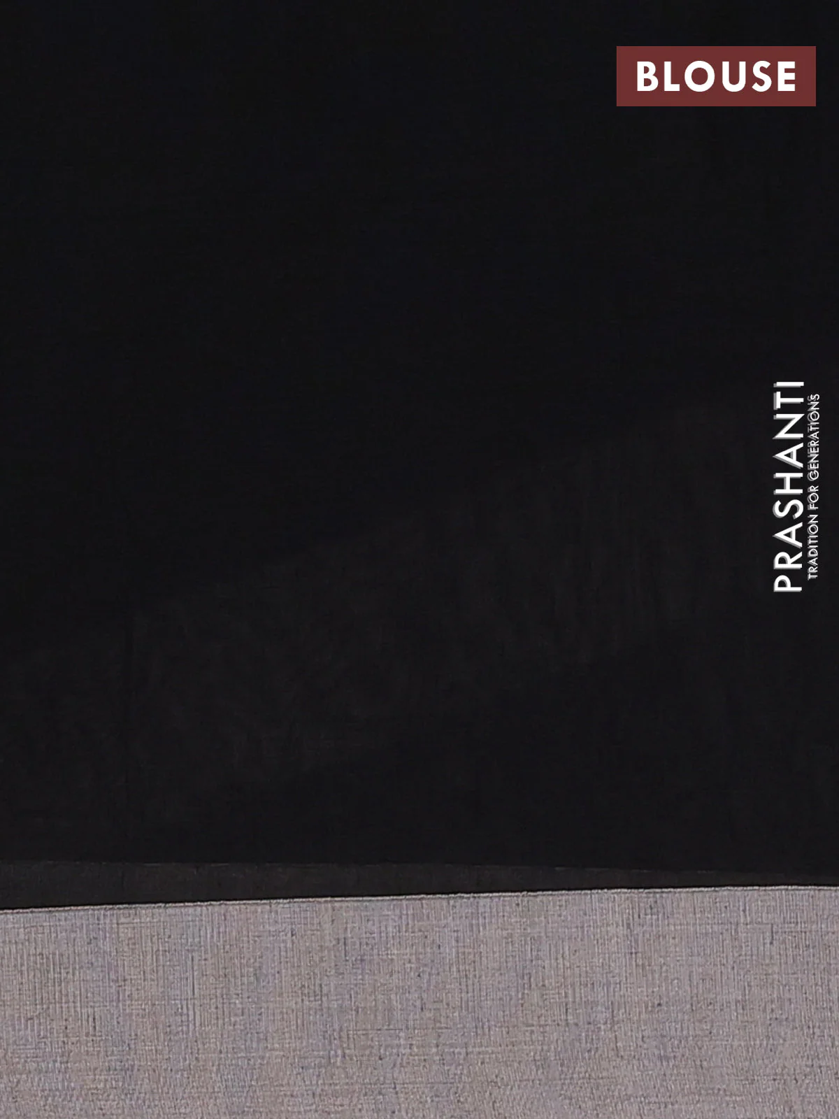 Bengal soft cotton saree black and beige with thread woven buttas and simple border - Image 4