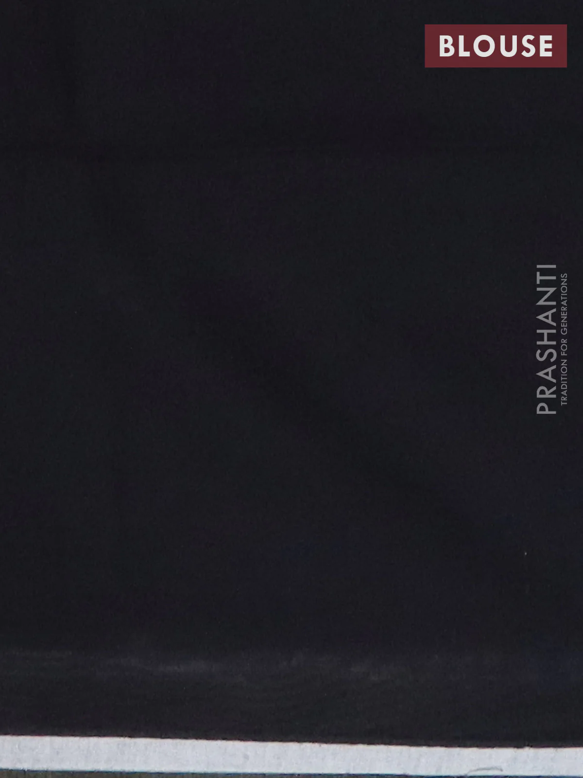 Bengal soft cotton saree black and off white with thread woven buttas and piping border - Image 4