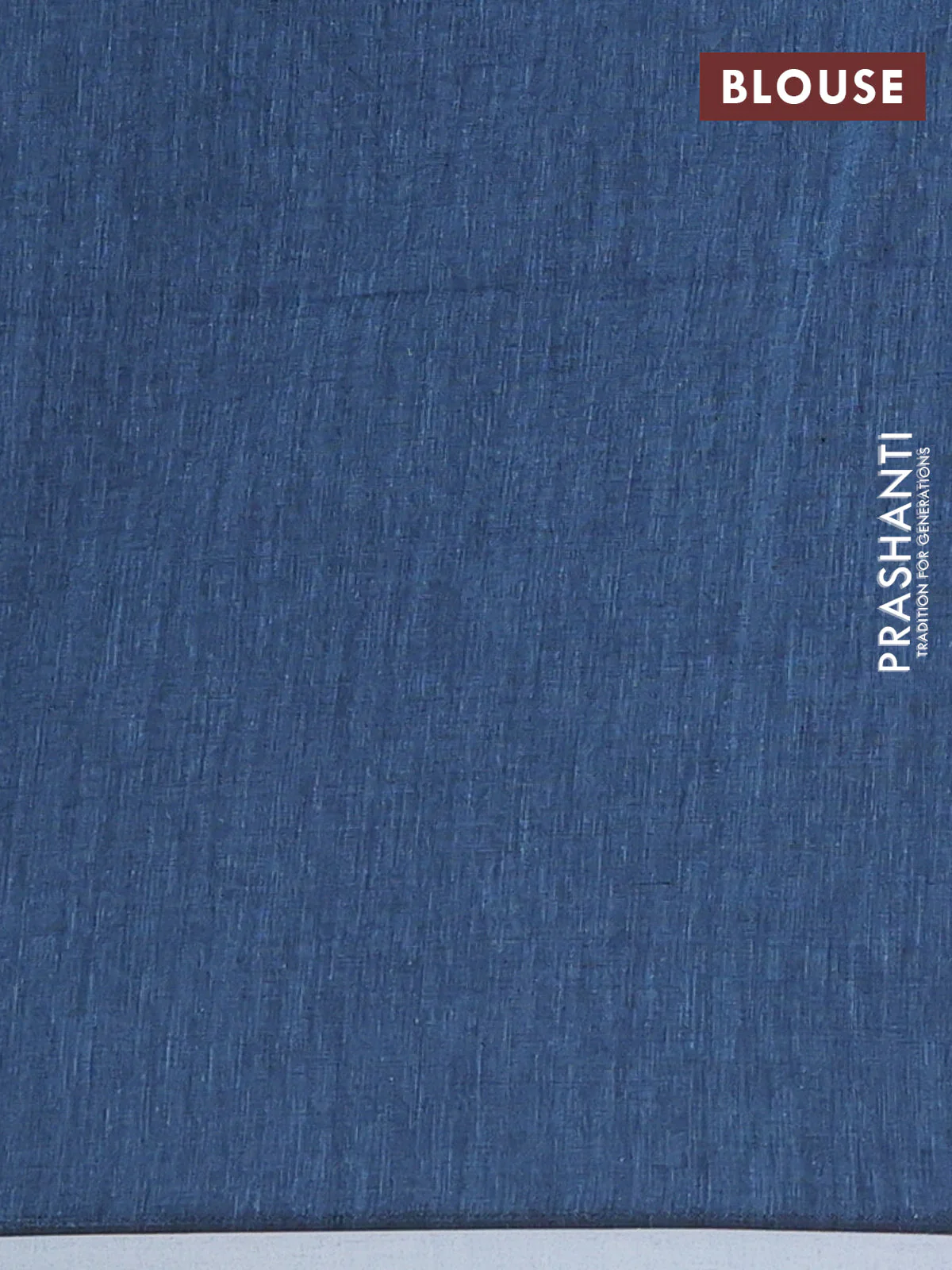 Bengal soft cotton saree bluish grey and off white with thread woven buttas and piping border - Image 4