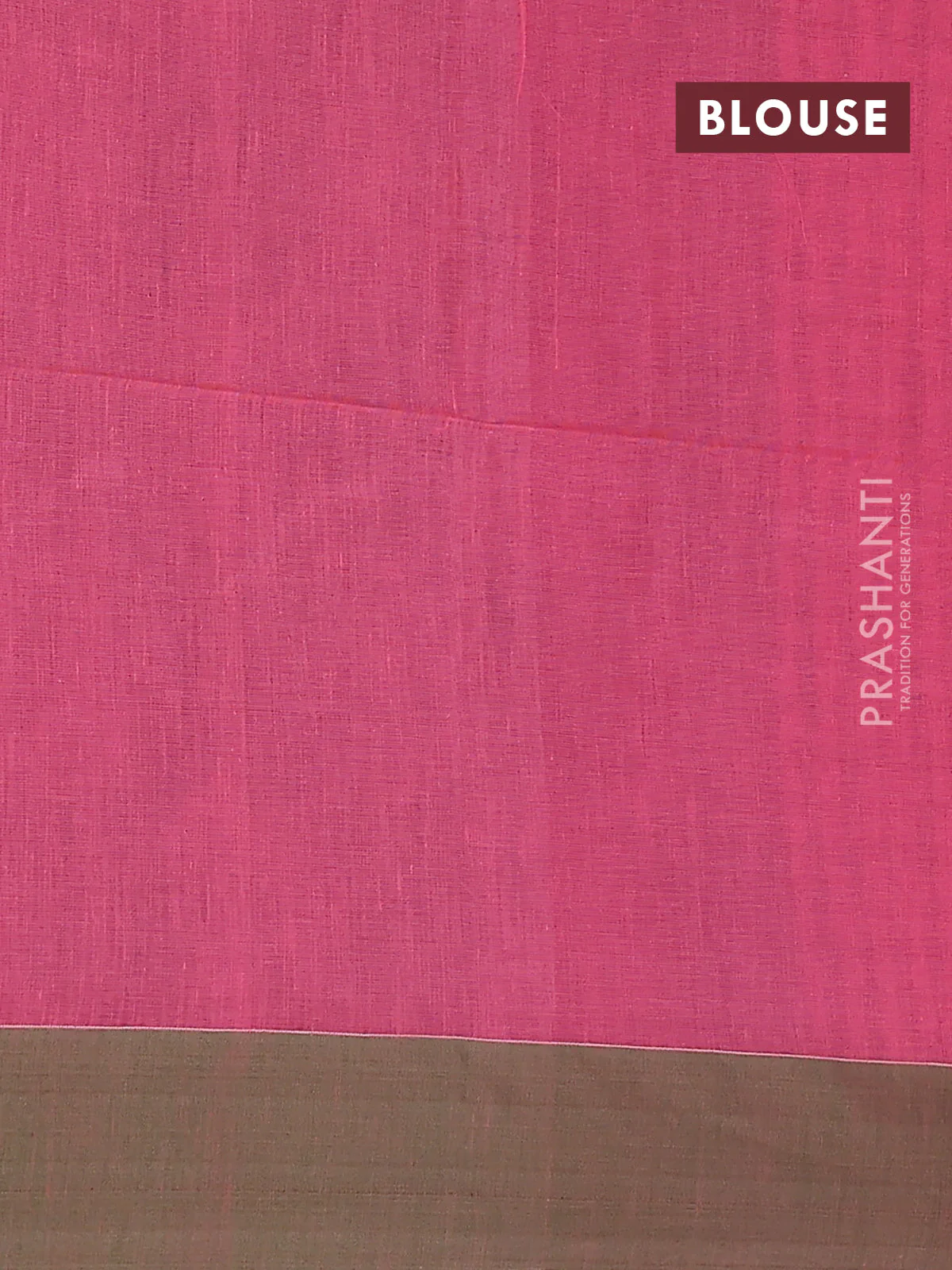 Bengal soft cotton saree candy pink and green with allover weaves and simple border - Image 4