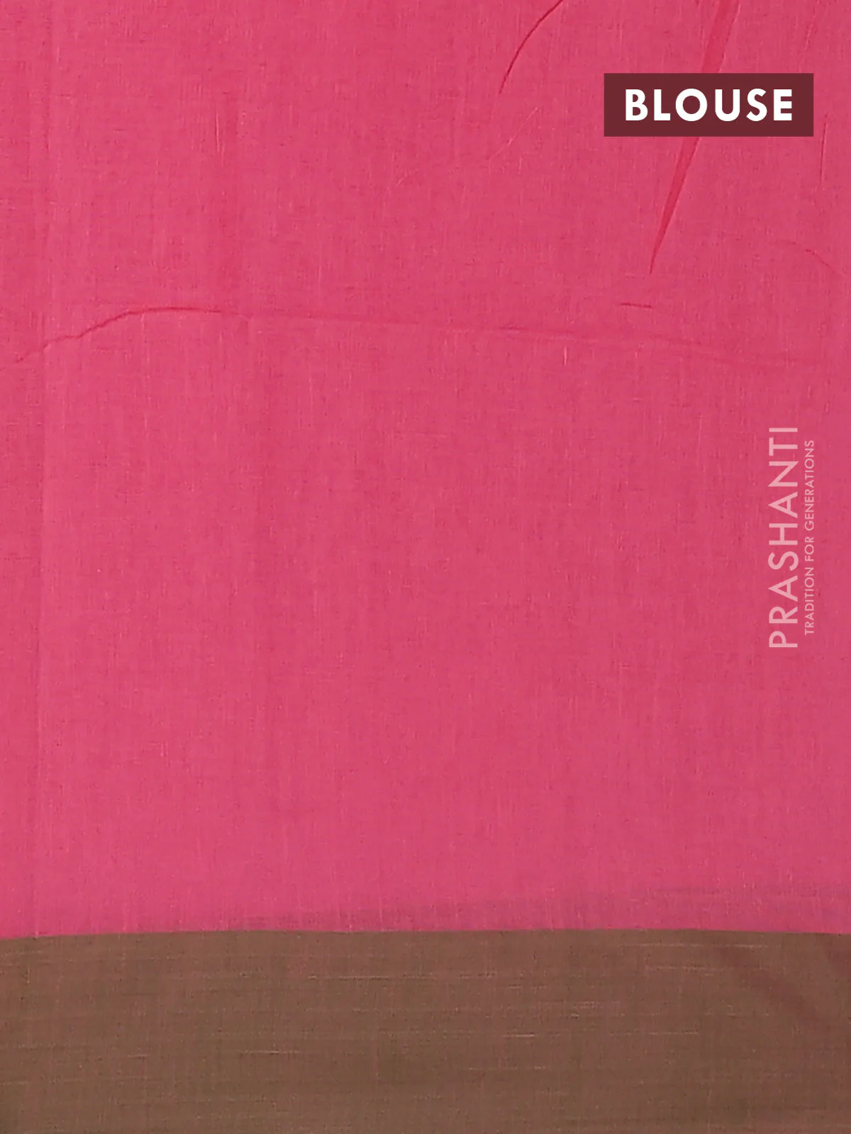 Bengal soft cotton saree candy pink and green with allover weaves and simple border - Image 4