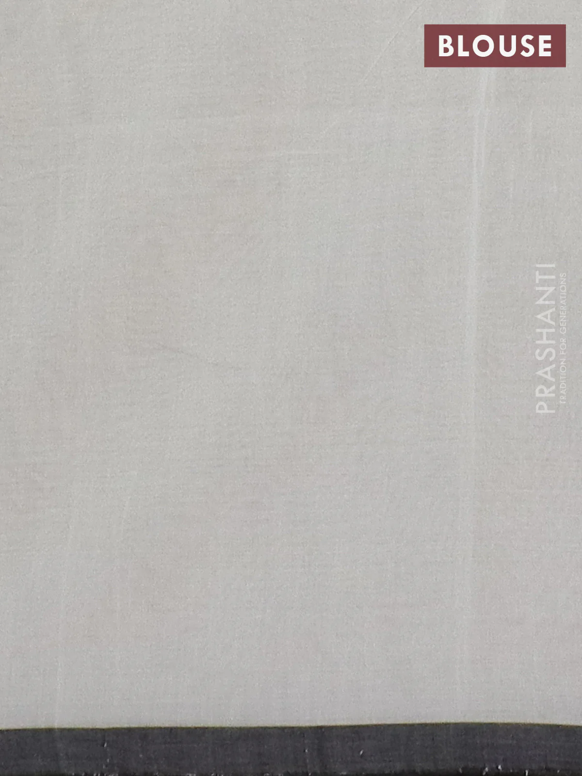Bengal soft cotton saree cream and black with floral thread woven buttas and piping border - Image 4