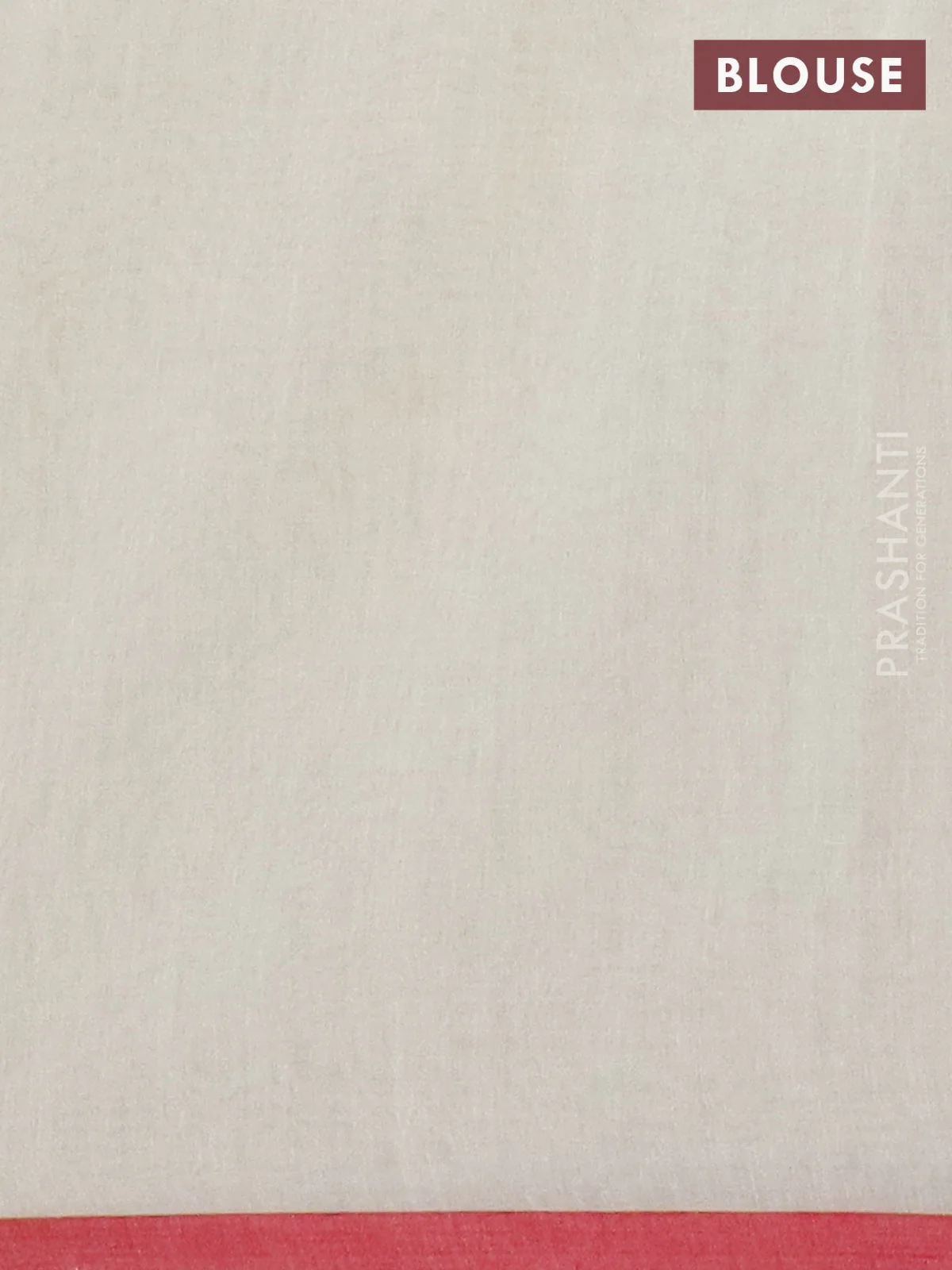 Bengal soft cotton saree cream with thread woven buttas and piping border - Image 4