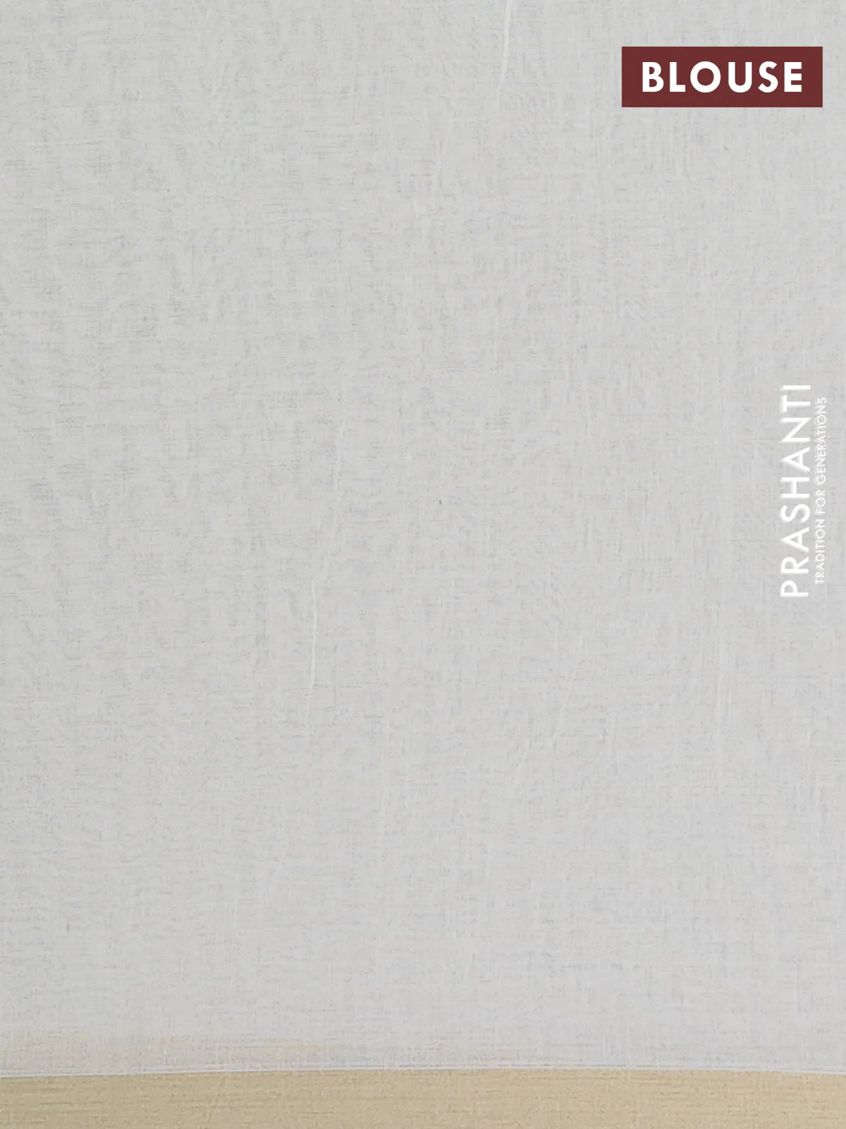 Bengal soft cotton saree cream with thread woven buttas and piping border - Image 4