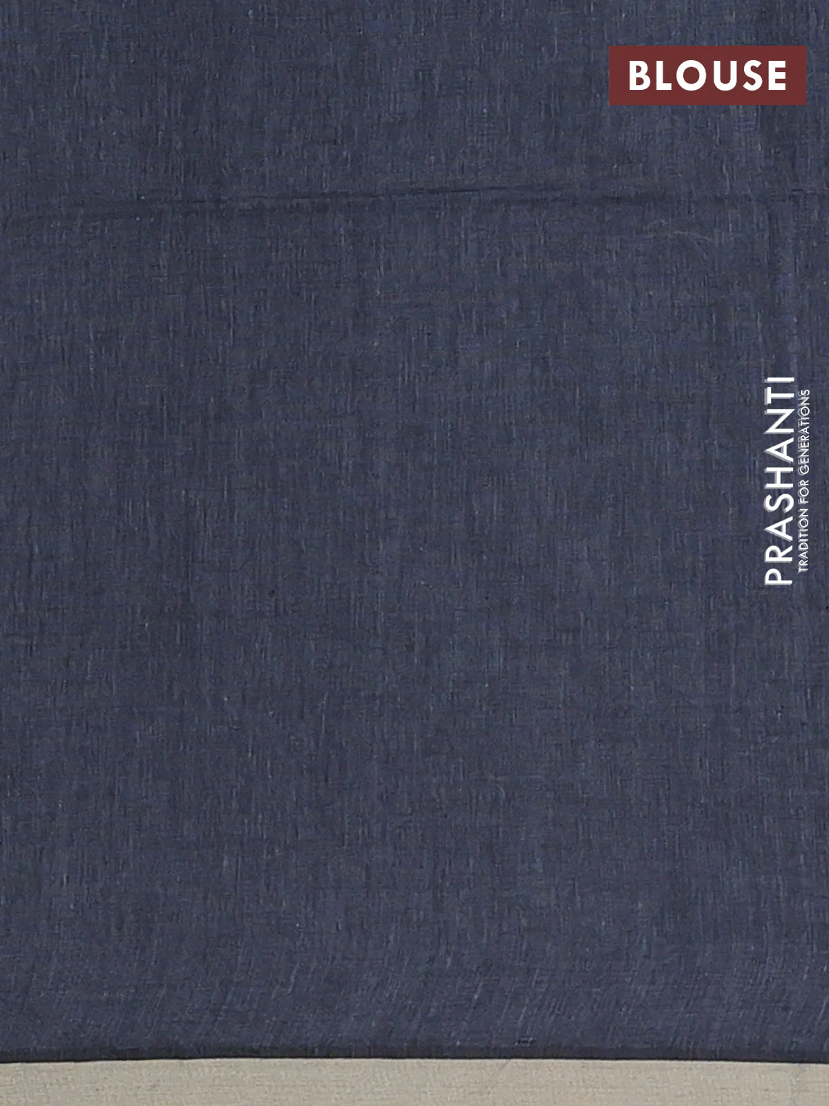 Bengal soft cotton saree dark grey with thread woven buttas and piping border - Image 5