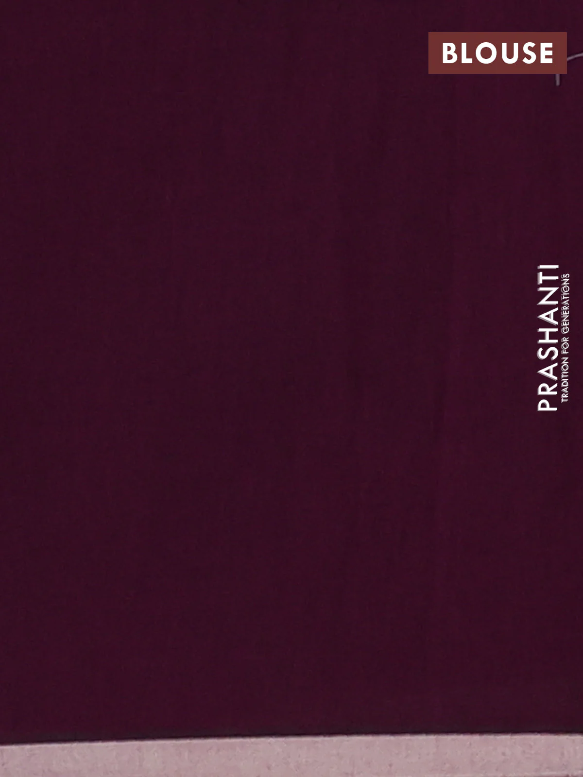 Bengal soft cotton saree dark magenta and beige with thread woven buttas and piping border - Image 4